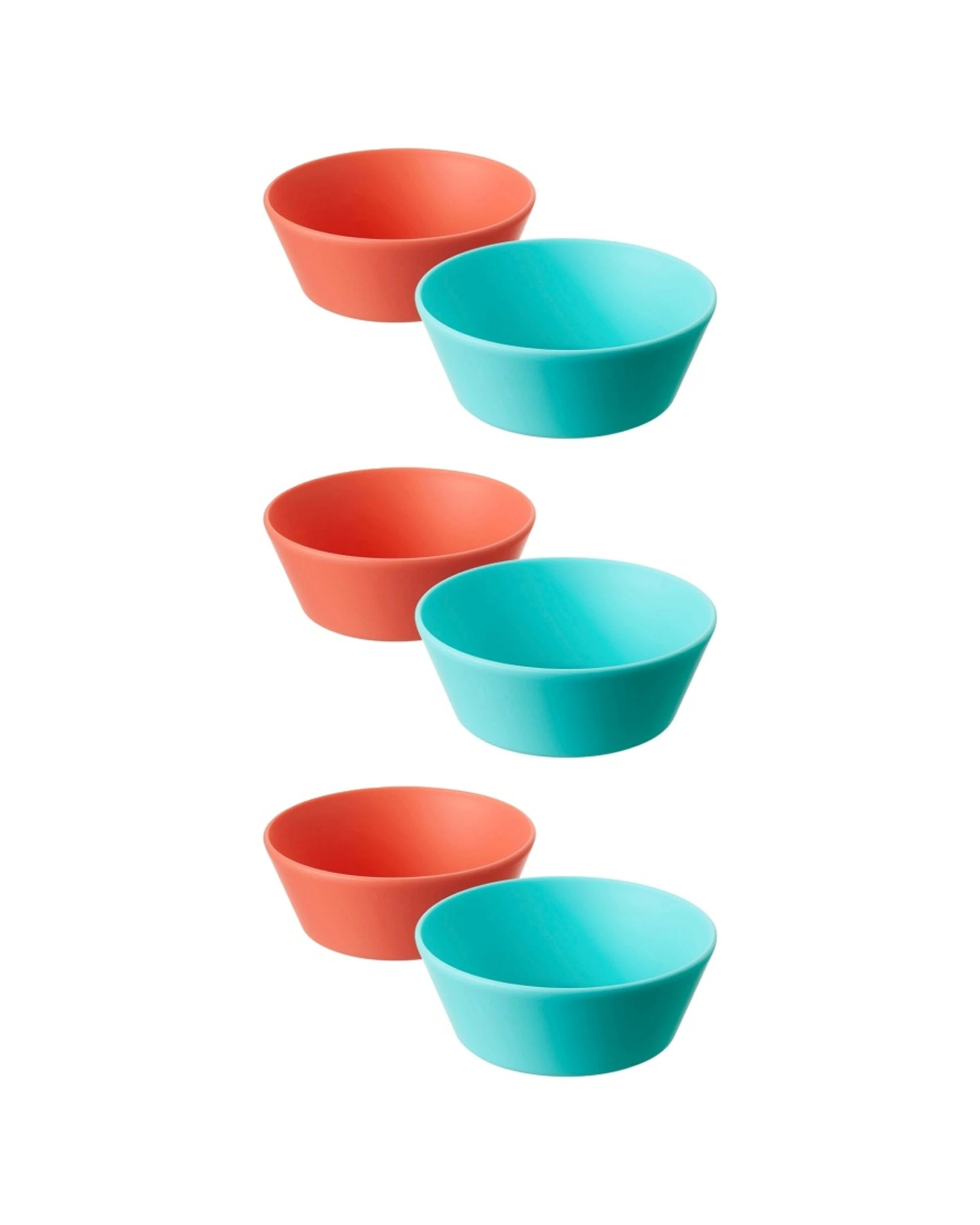 1 Nuby 3x 2pc Brights Baby Bowls Durable Kids Plastic Dinnerware - Multi, 1 of 2
