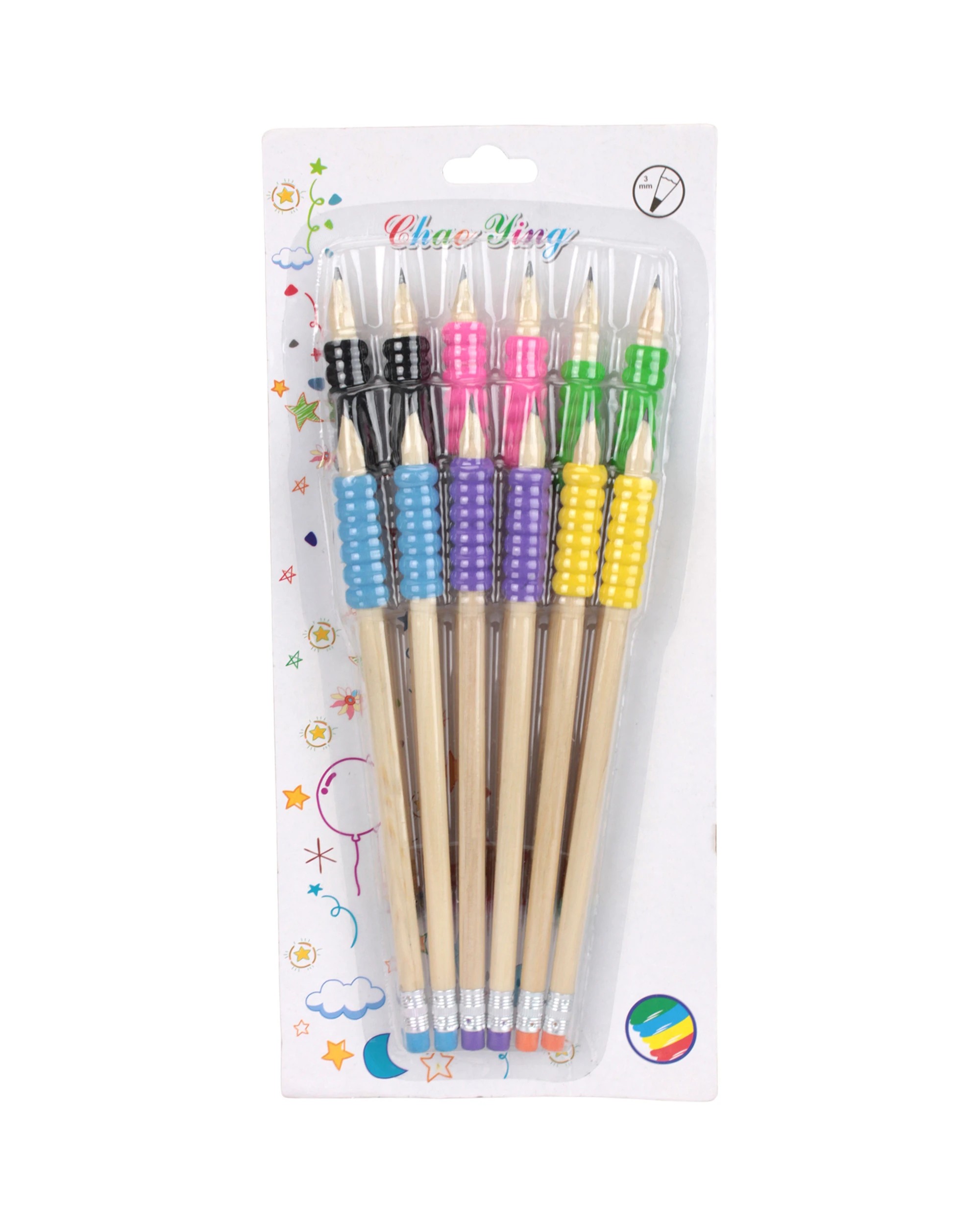 1 Party Maker Lead Pencil With Handgrip Pack of 12 - Multi, 1 of 2