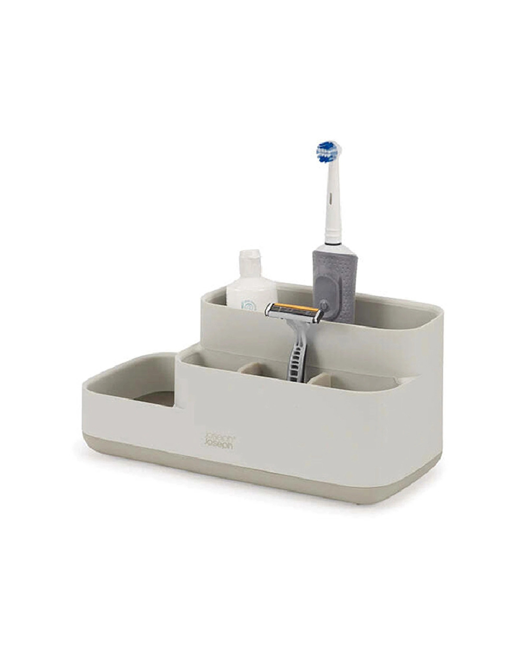 1 Joseph Joseph EasyStore 25cm Bathroom Caddy Divided Compartments - White, 1 of 5