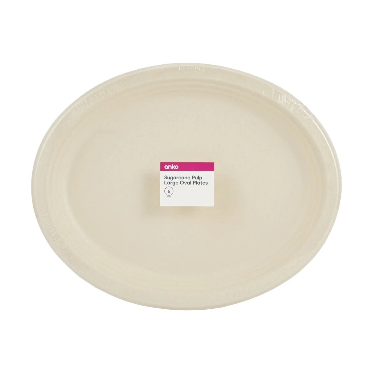 5 6 Pack Sugarcane Pulp Large Oval Plates, 5 of 5