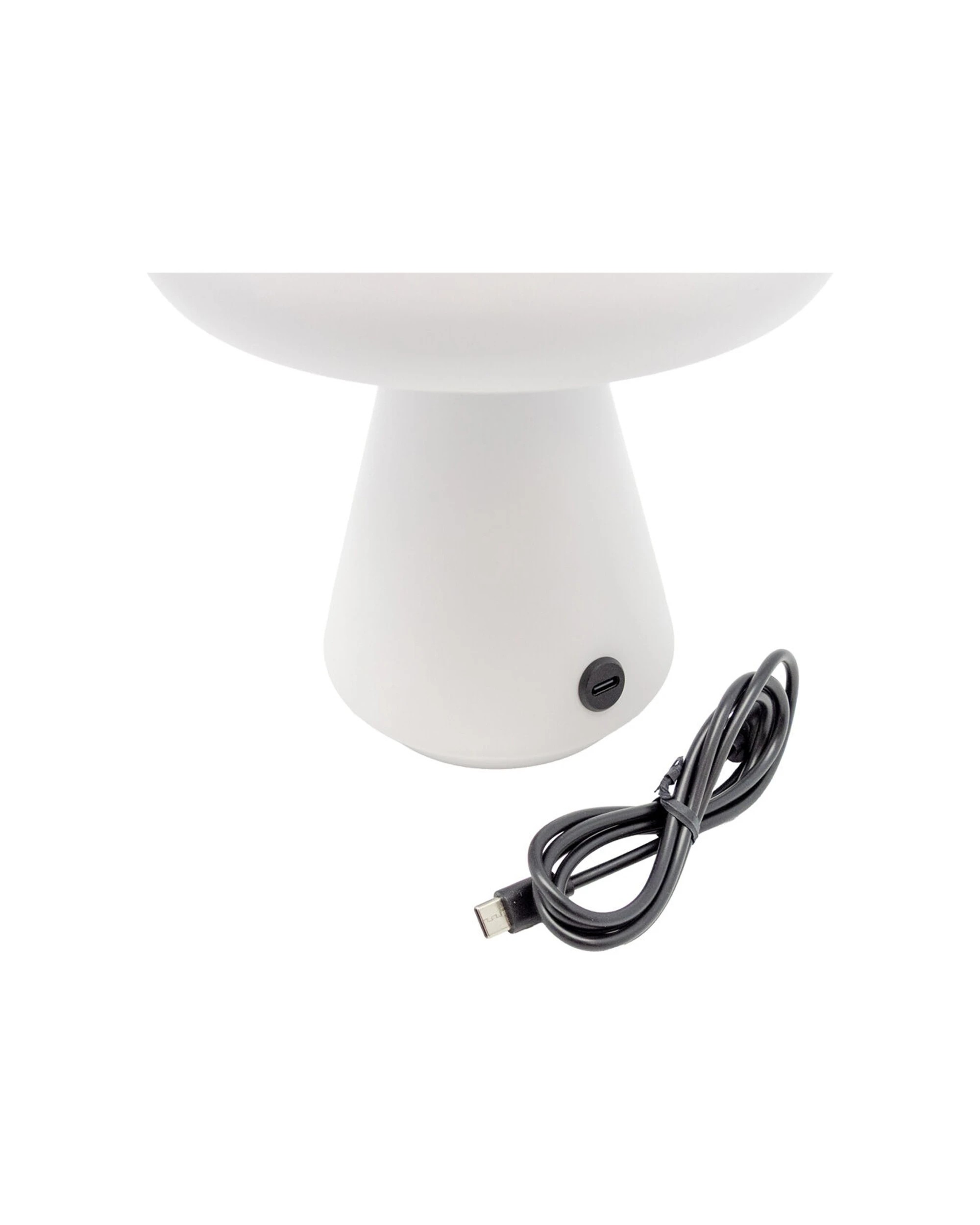 4 Boyle 2PK Rechargeable LED Table Lamp Mushroom Shape Battery 16x16x18cm - White, 4 of 7