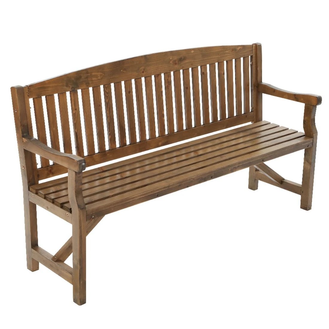 2 Gardeon 5FT Outdoor Garden Bench Wooden 3 Seat Chair Patio Furniture - Natural, 2 of 7