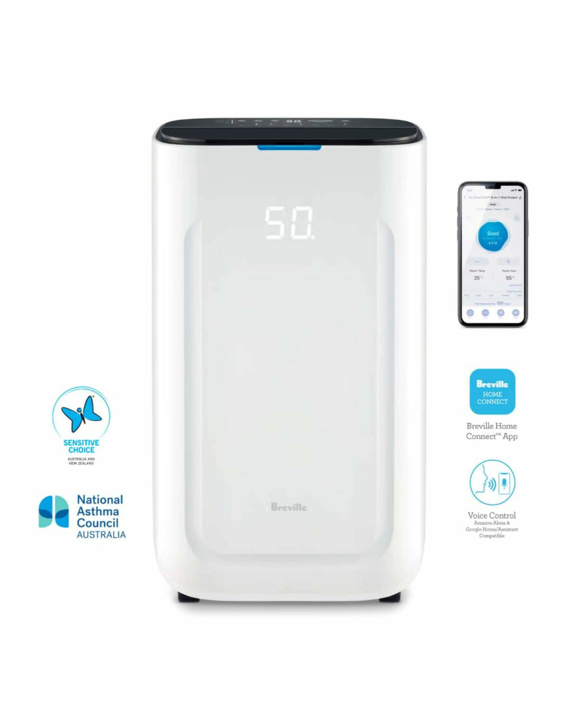 2 Breville The Smart Dry 2-in-1 Viral Protect Dehumidifier - WHITE, 2 of 6