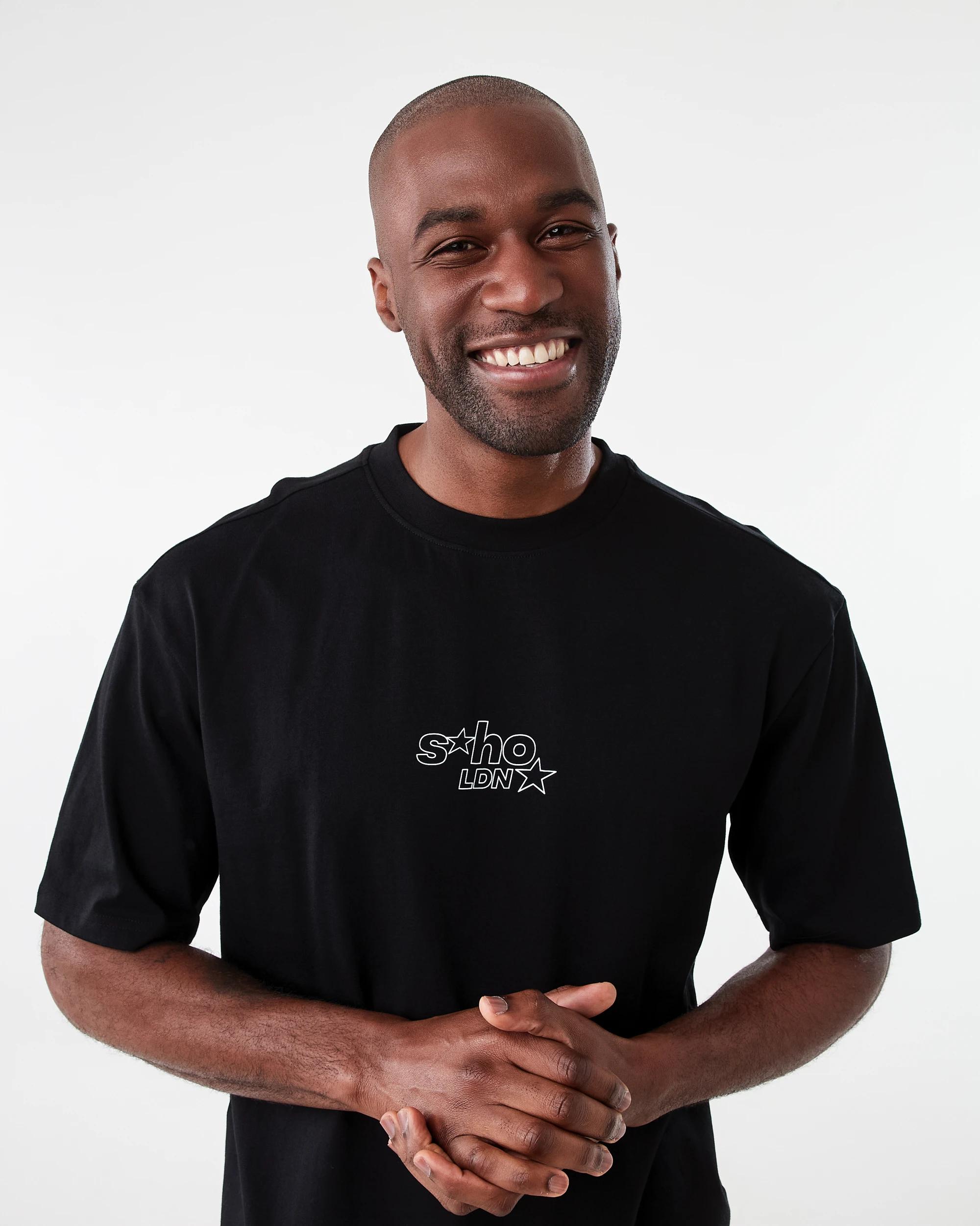 4 Boxy Print T-shirt Blk Sohldn, 4 of 7