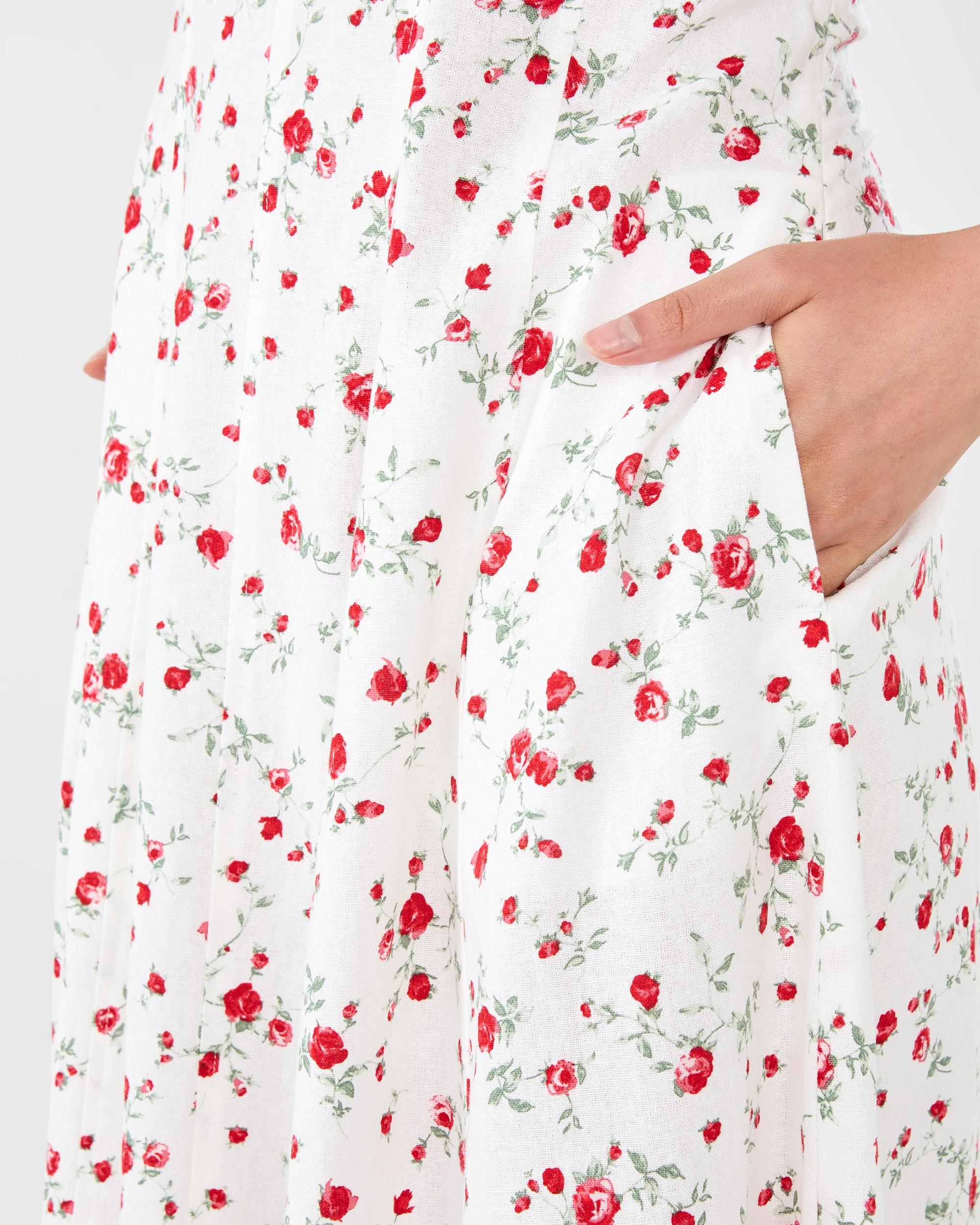 Sleeveless Square Neck Panel Midi Dress - Kmart