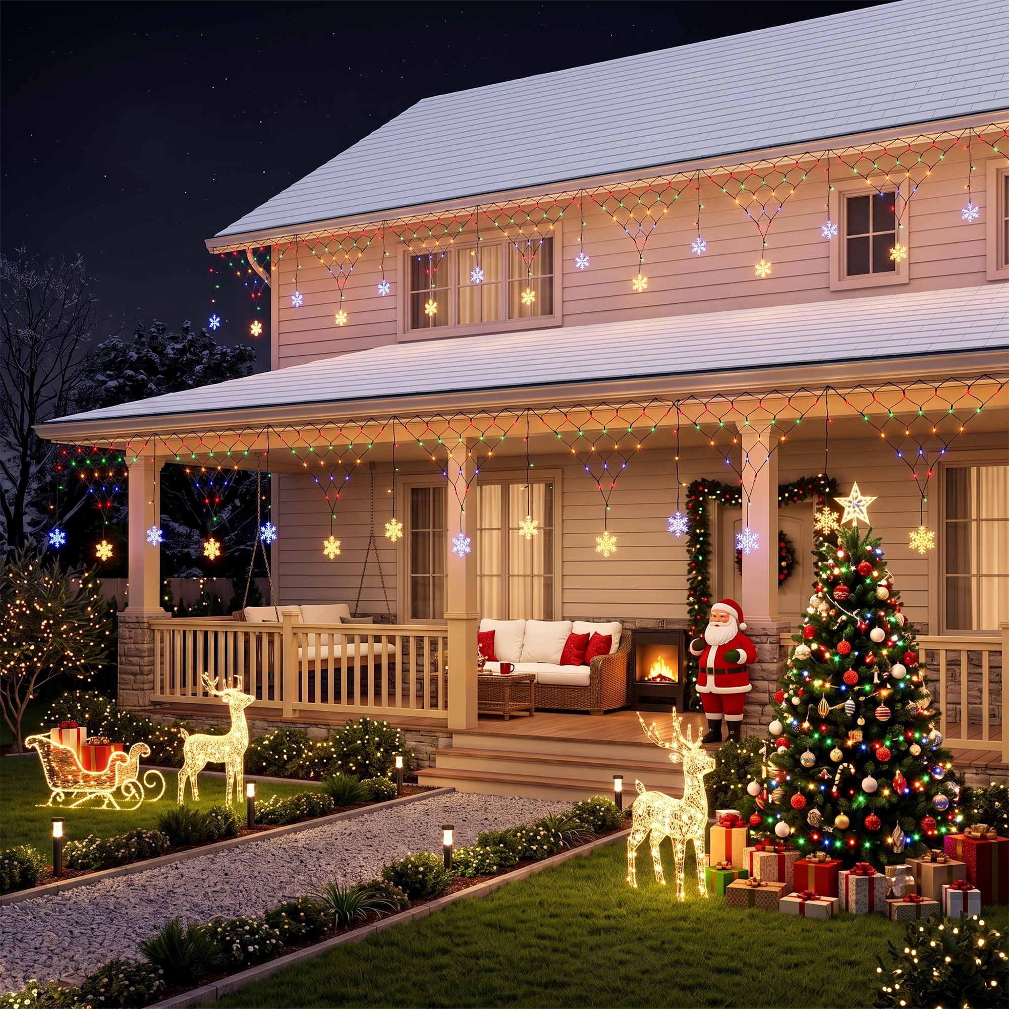 4 Jingle Jollys Christmas Lights Solar Fairy Lights Christmas Decorations 4m - Multi, 4 of 8