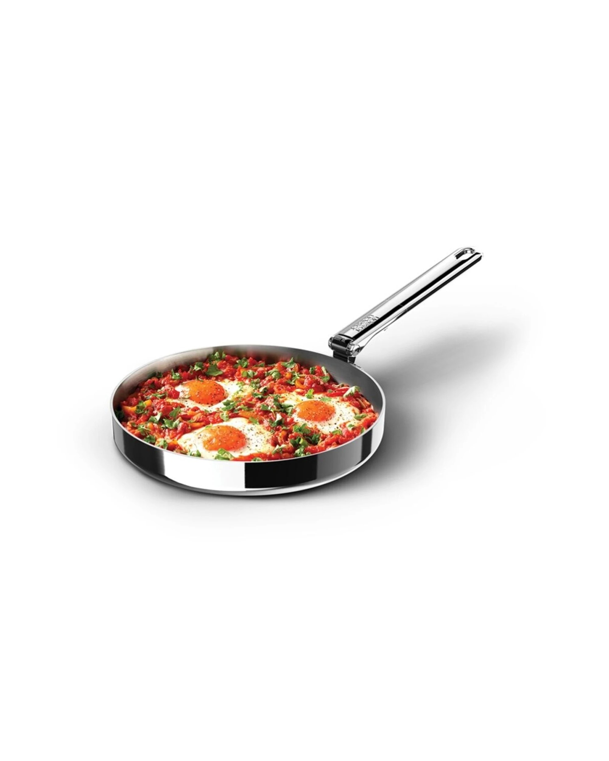 2 Joseph Joseph Space Saving 24cm Frying Pan With Foldable Handle Stainless Steel, 2 of 7