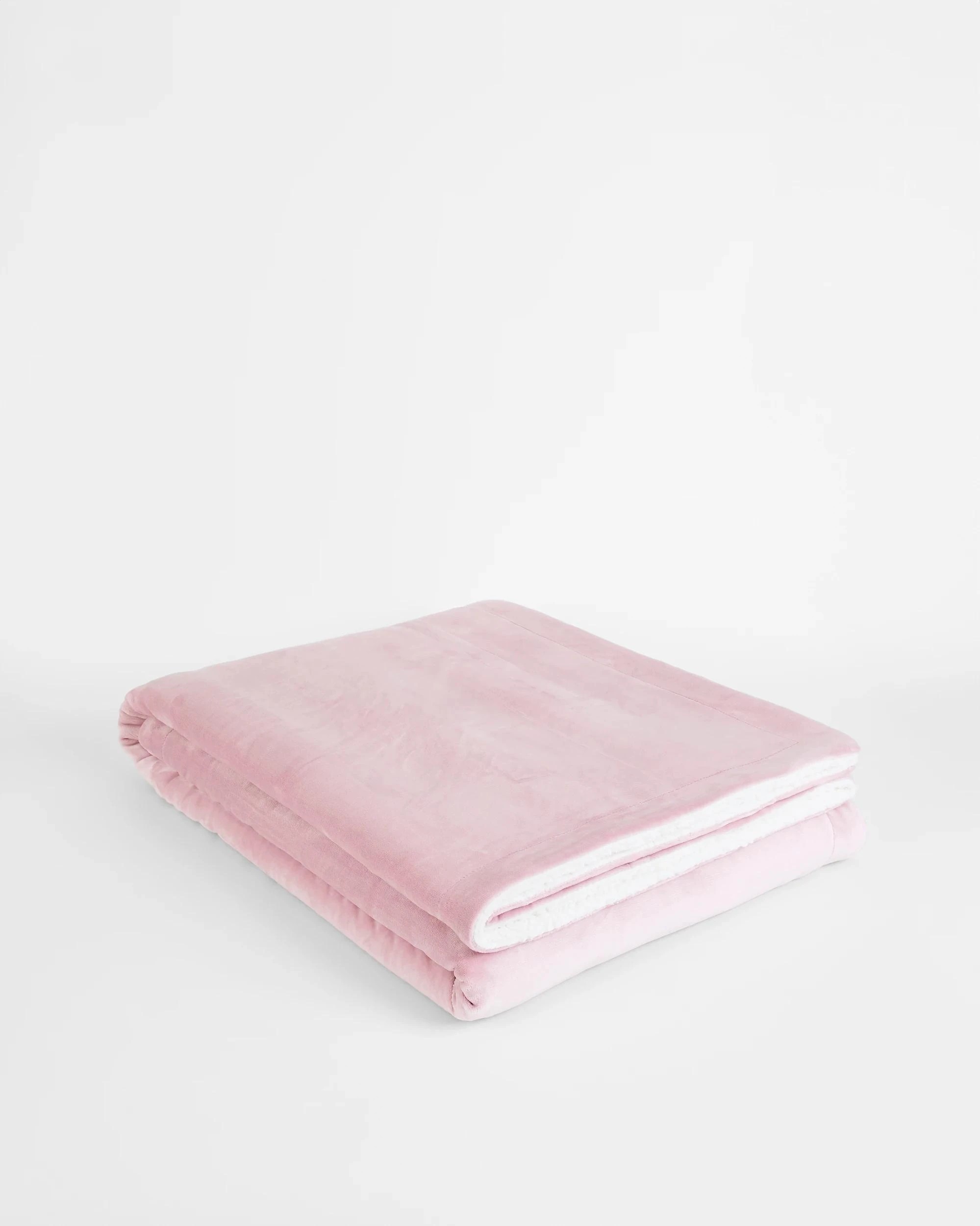 1 Target Ruby Fleece Sherpa Blanket - Double Bed - Pink, 1 of 1