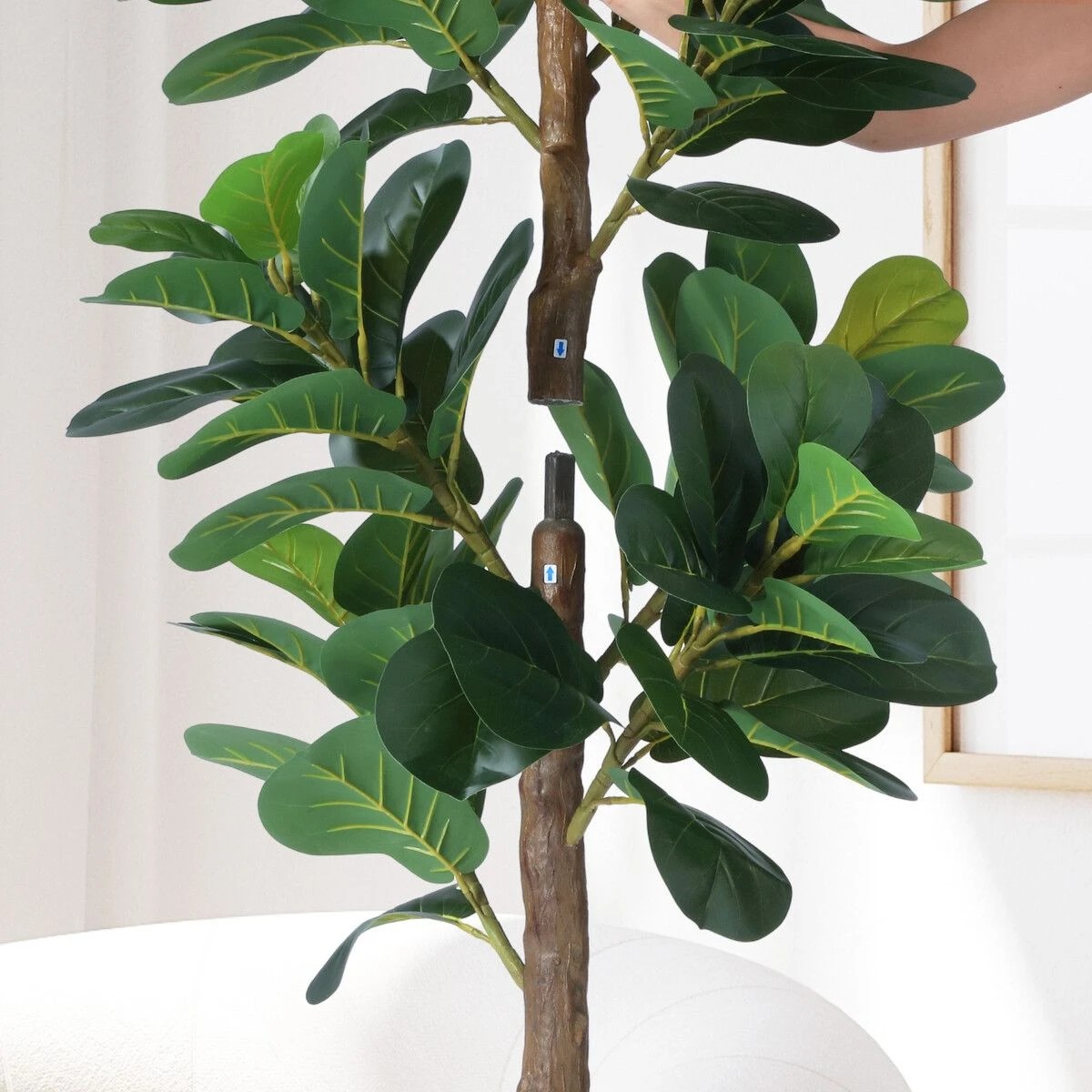 3 AUSWAY 180cm Artificial Plants Fiddle Leaf Fig Tree Moss Faux Fake, 3 of 5