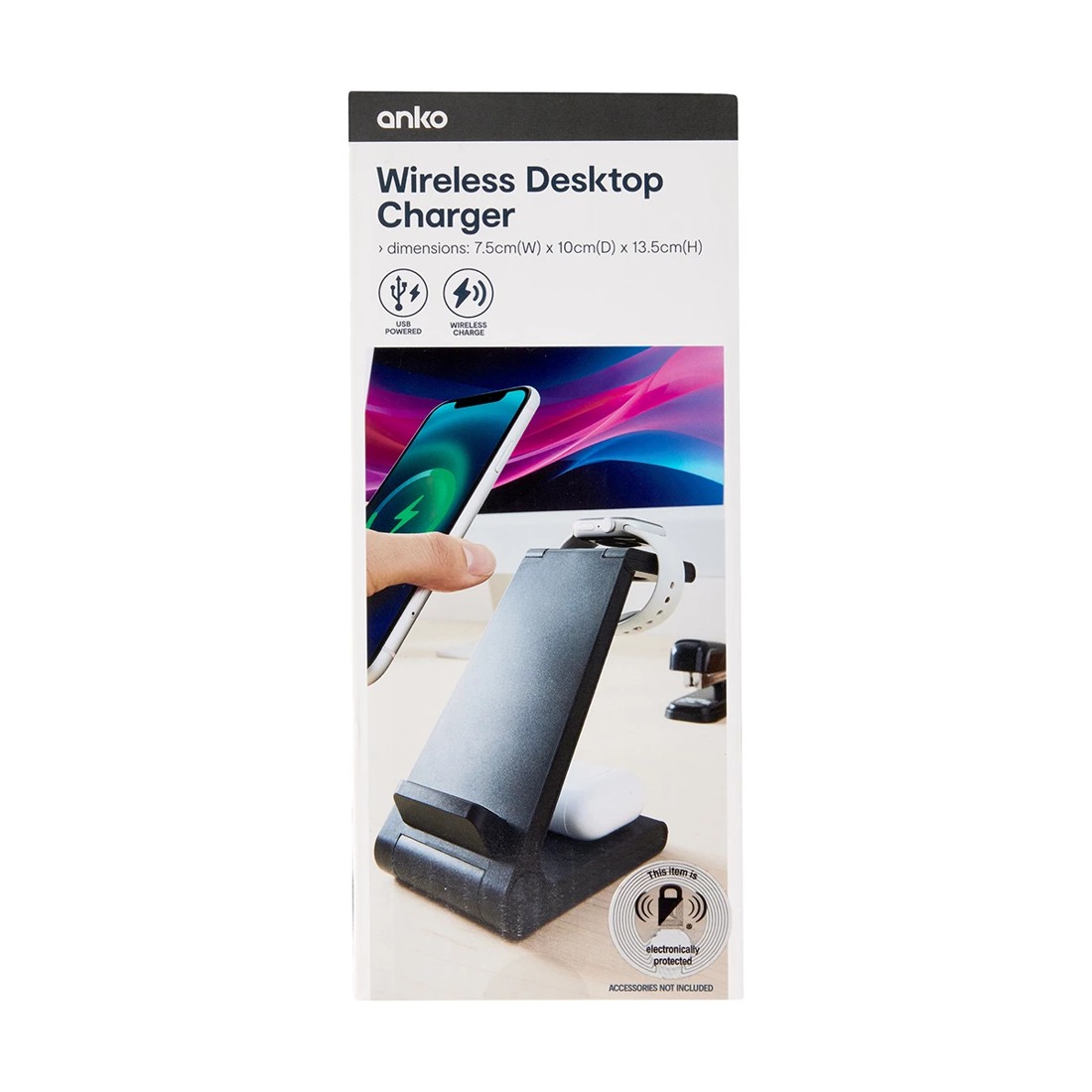 10 Wireless Desktop Charger - Black, 10 of 10