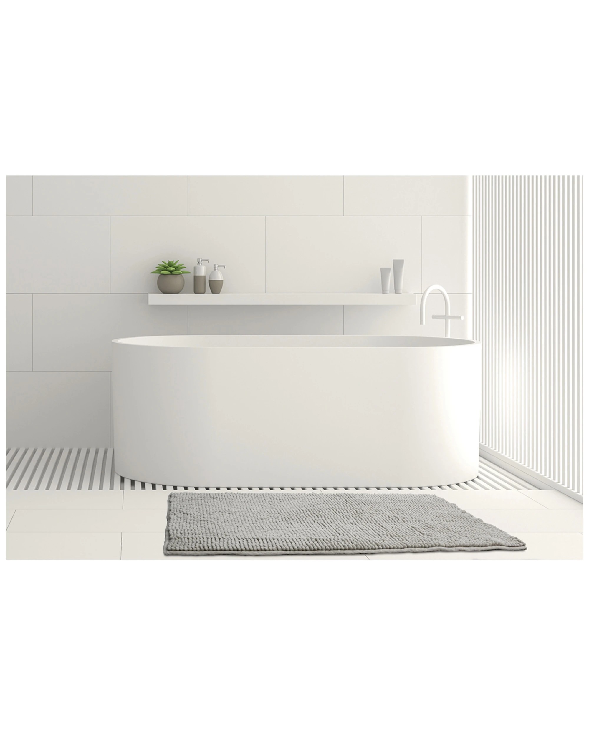 1 ARDOR Algodon Toggle Bath Mats Absorbent Bath Mat 50x100cm Polyester Fast Drying, 1 of 3