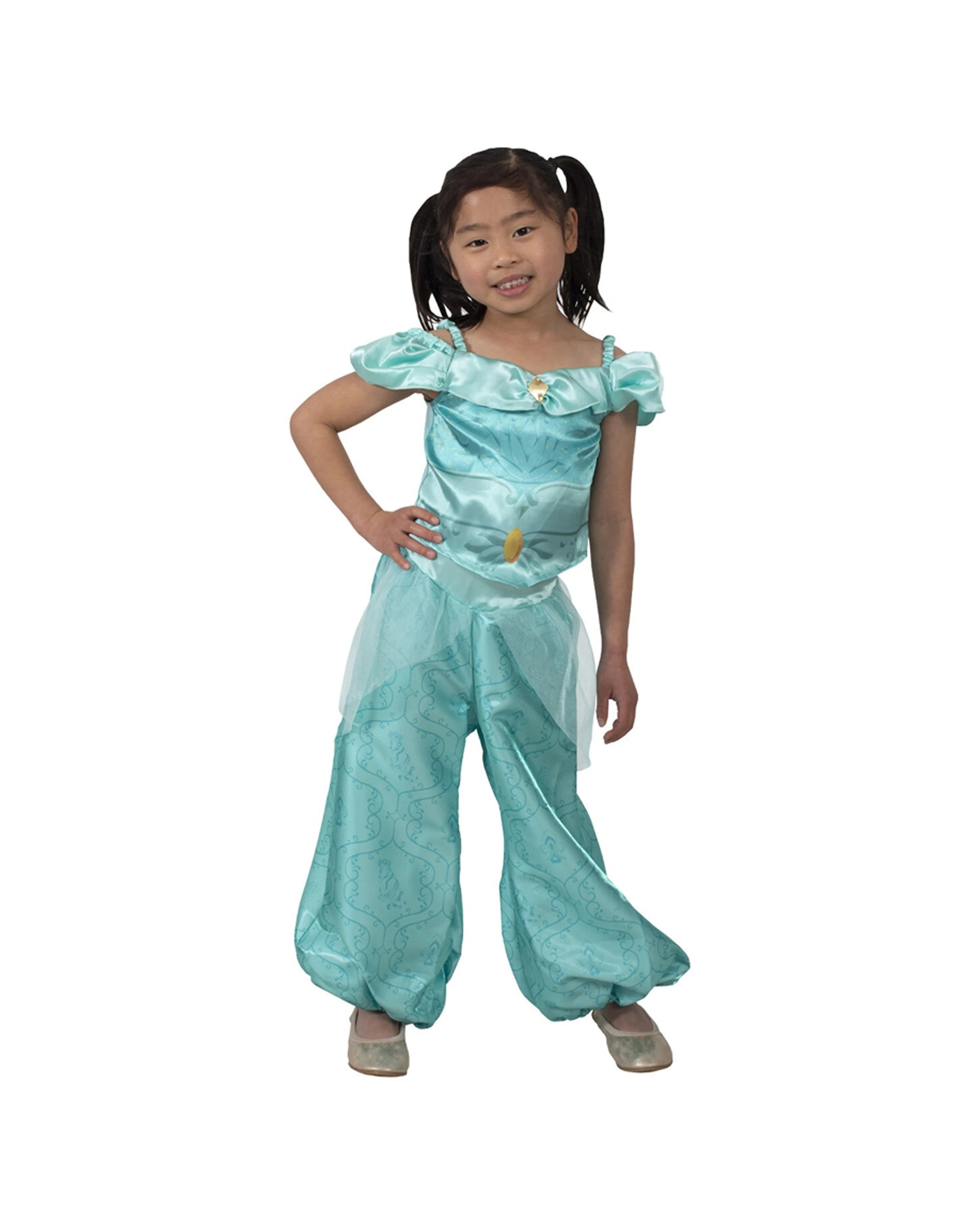 3 Disney Jasmine Filagree Costume Kids Dress Up Party Cosplay Outfit Size 4-6y - Blue, 3 of 3