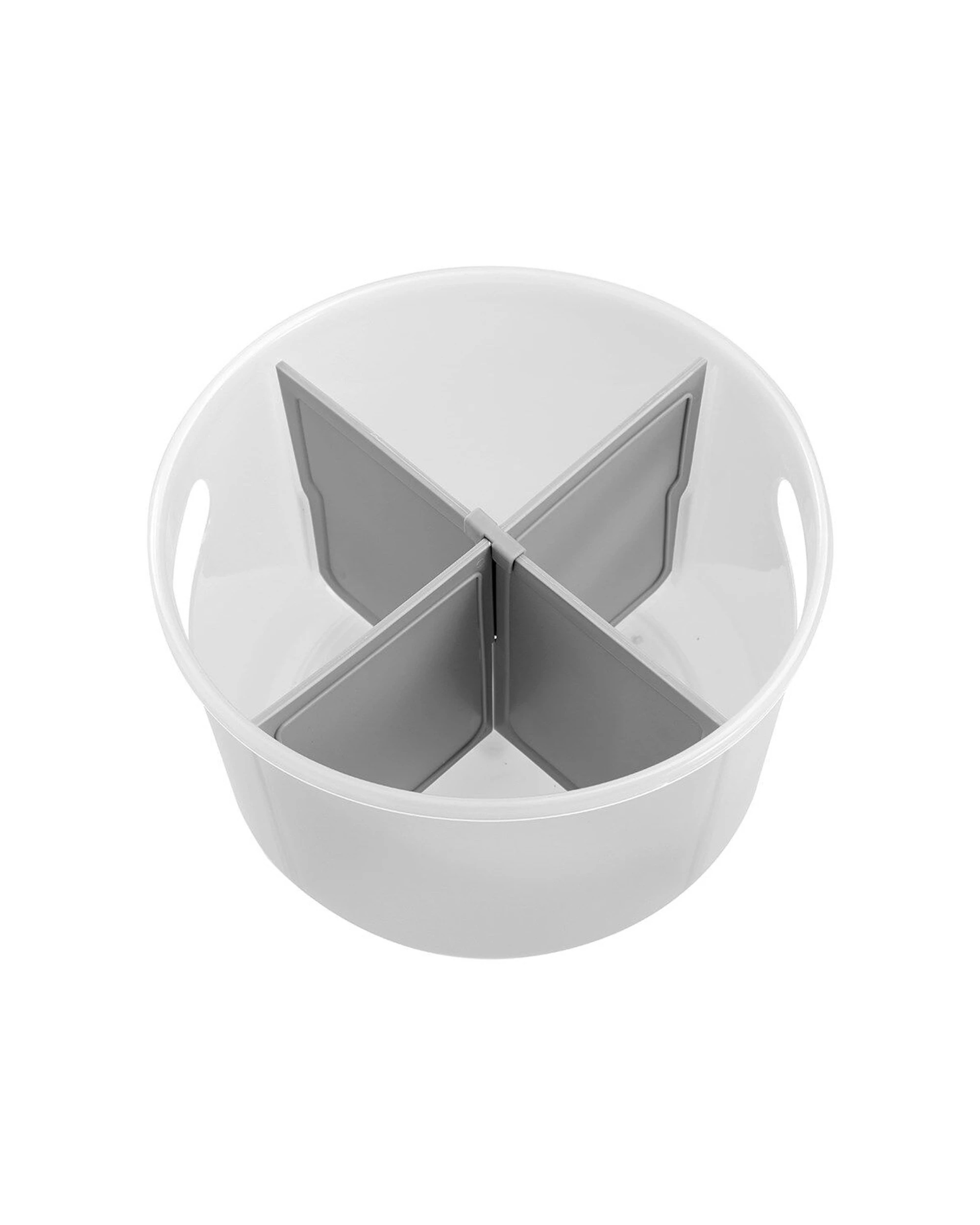 4 Boxsweden Divided Turntable Easy Carry Storage Container 28.5x18.5cm - Clear, 4 of 6