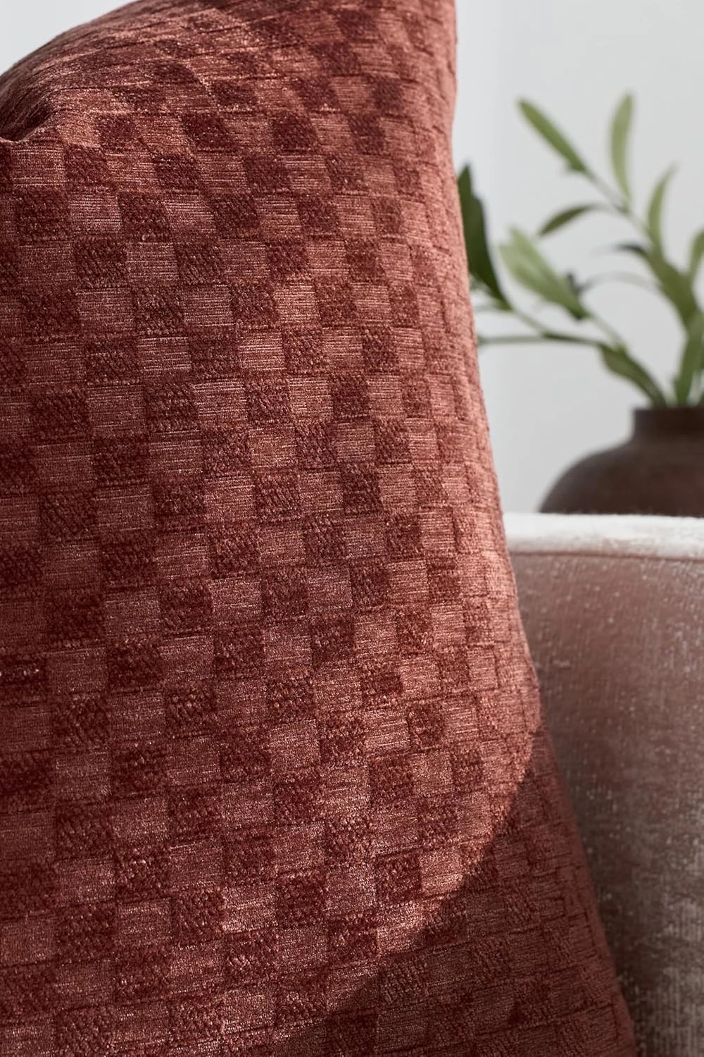 2 Gioia Casa 2-Pack Chenille Waffle Cushion Covers 45cm x 45cm - Rust, 2 of 3
