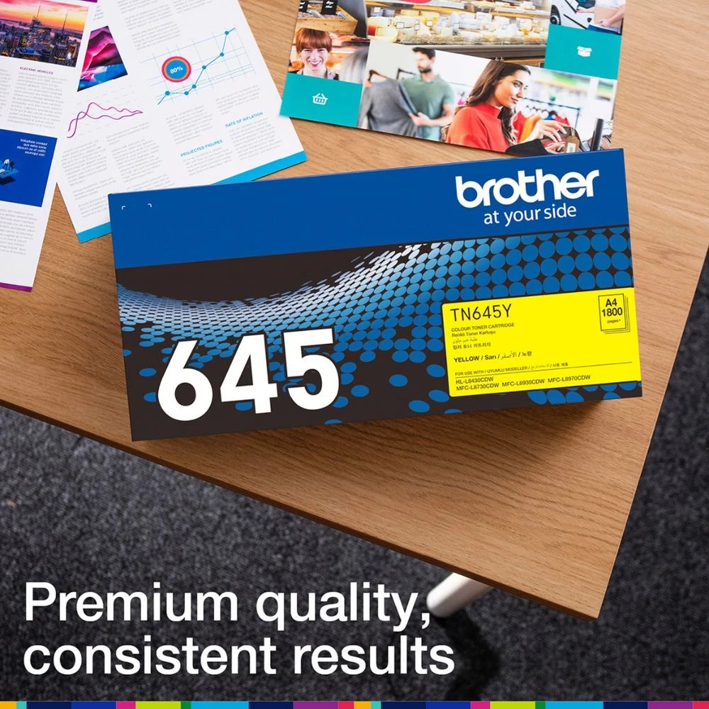 2 Brother TN645Y Yellow Toner, 2 of 5