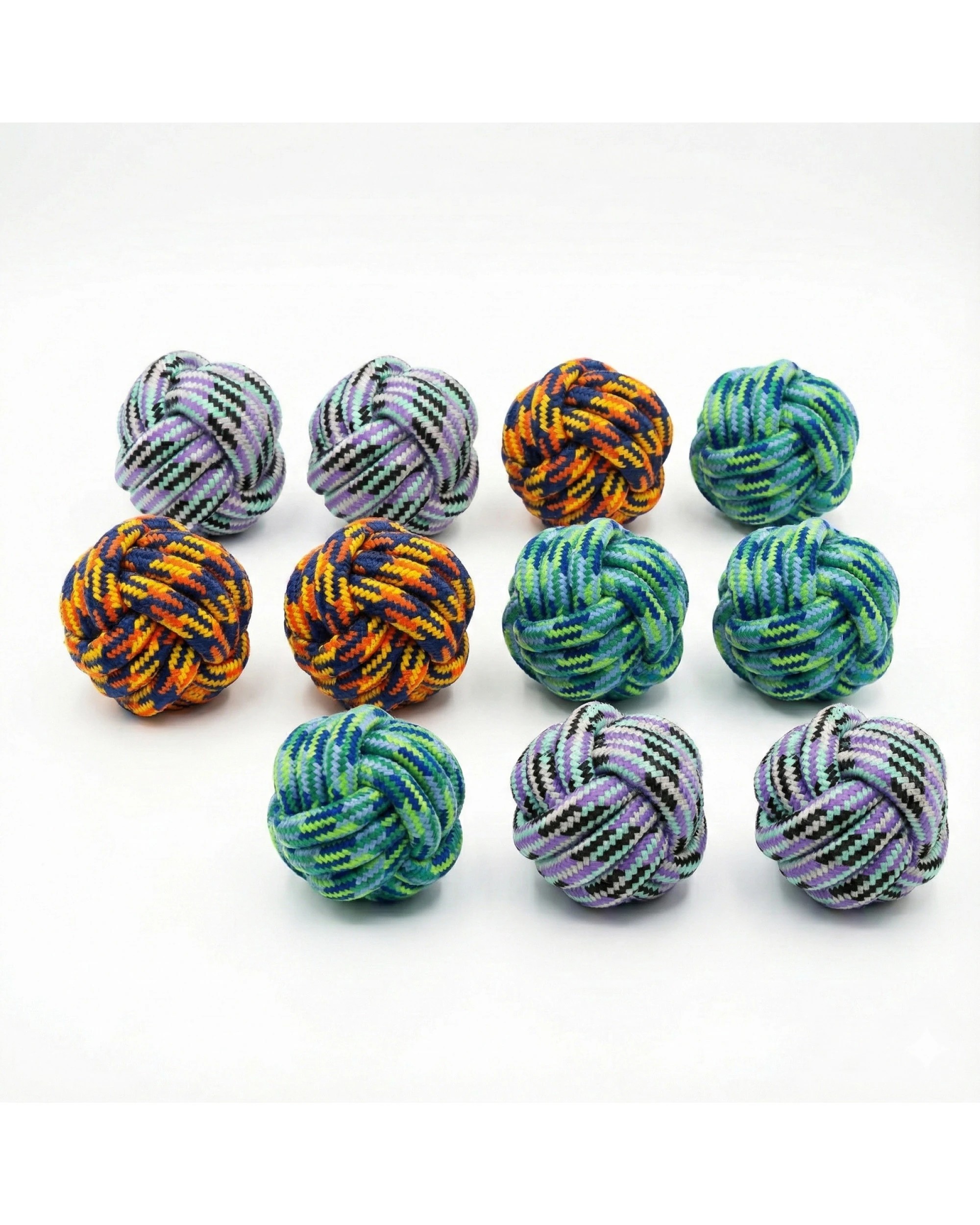 1 Nunbell 1x Dog Toy Rope Ball - Assorted Colours, 1 of 1
