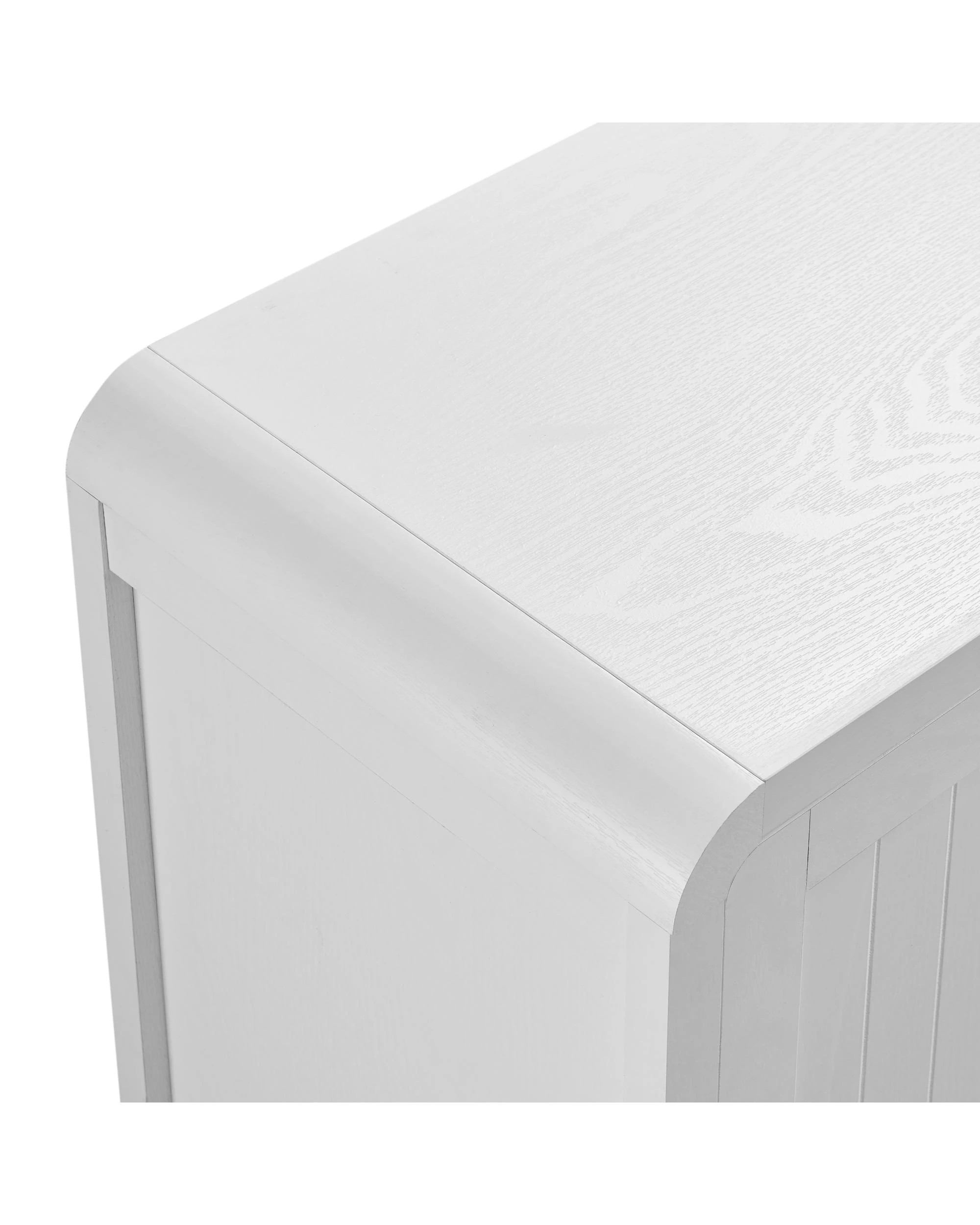 7 Kodu Rounded Look Buffet Sideboard Cabinet 3 Doors - White, 7 of 10