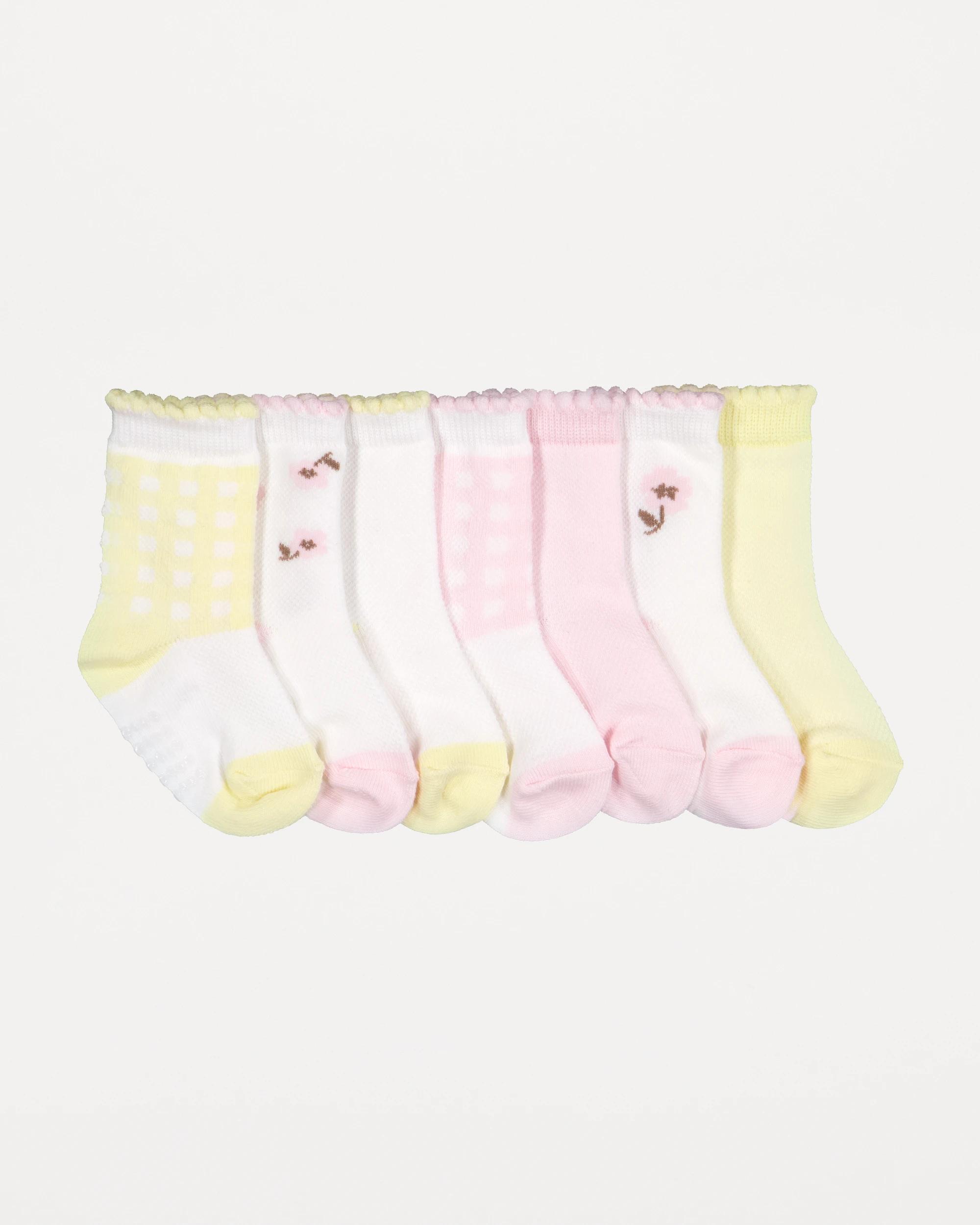 2 7 Pack Summer Crew Socks Gingham, 2 of 3