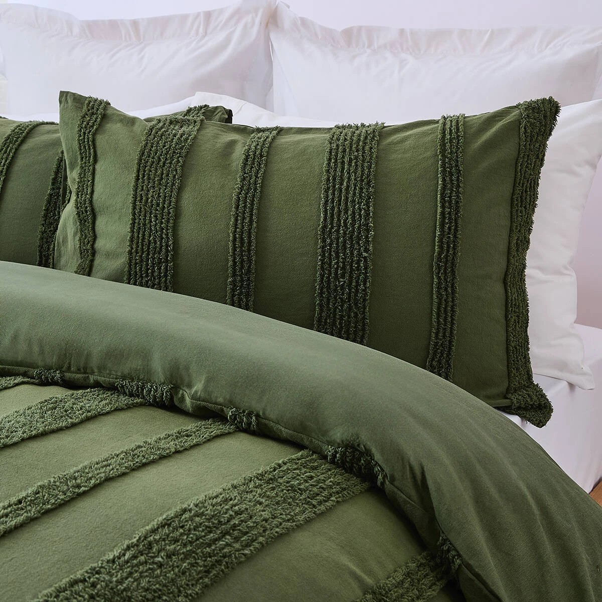 2 Willow Cotton Quilt Cover Set - King Bed, Forest, 2 of 6