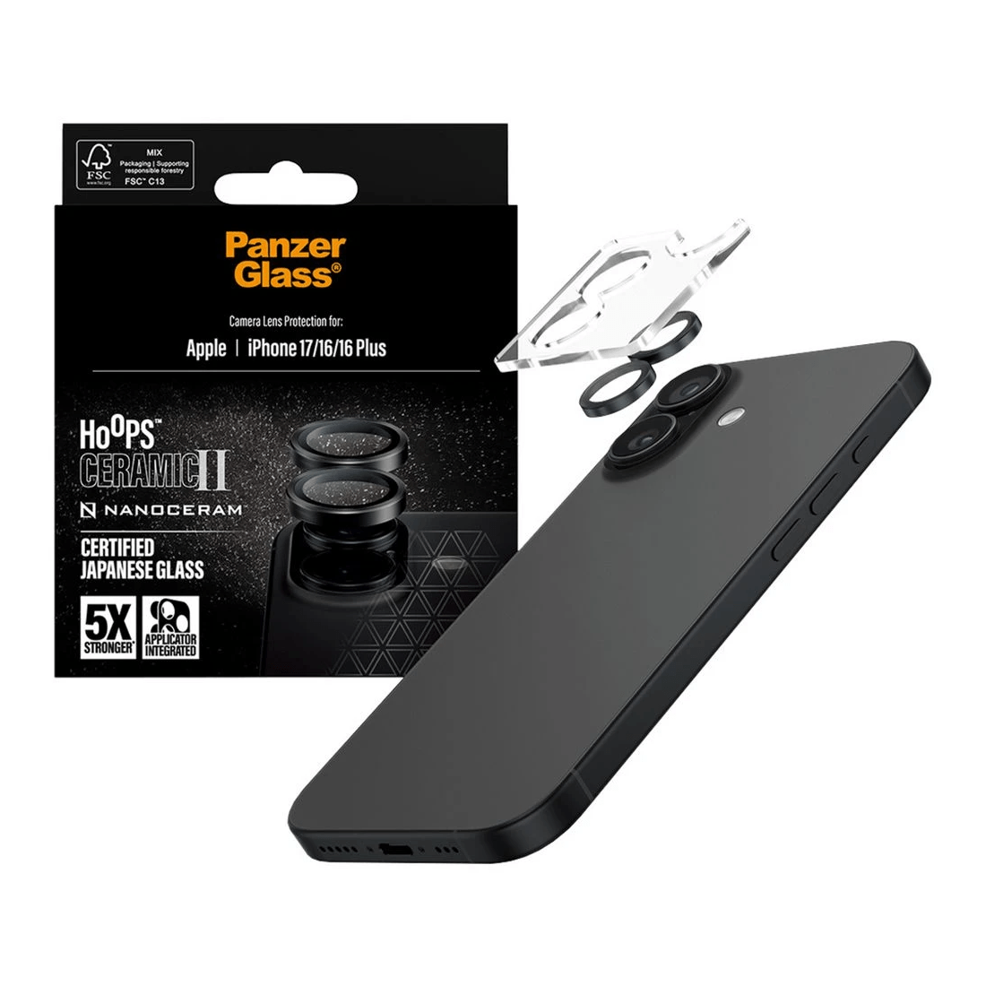 3 PanzerGlass Hoops Camera Lens Protector iPhone 17 Ceramic, 3 of 3