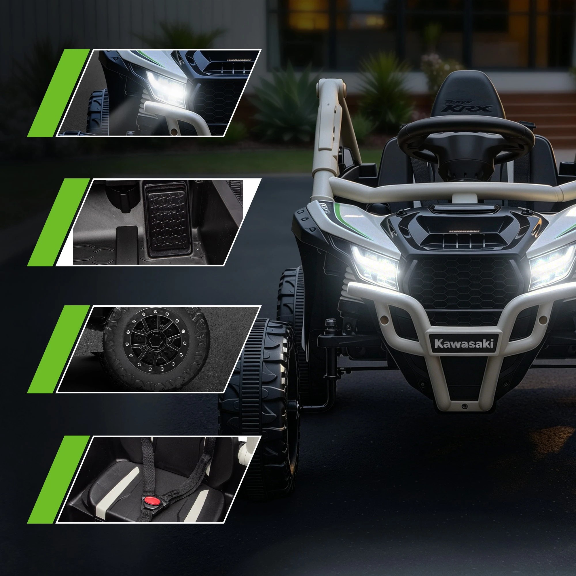8 Kids Ride On Car Off-Road Licensed KRX1000 Electric Ride-On Toy with Remote Control - Grey, 8 of 9