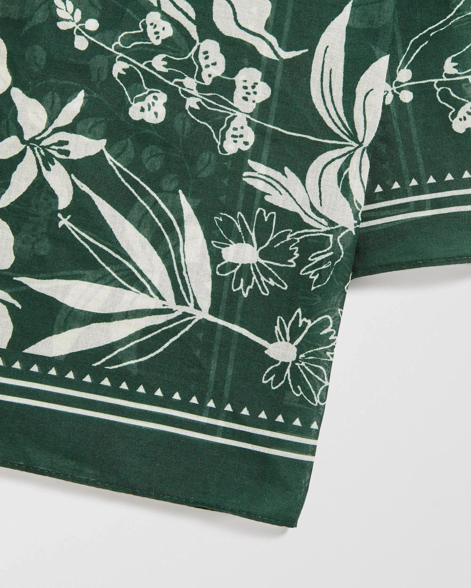 2 Target Square Organic Cotton Scarf FOREST GREEN/WHITE, 2 of 2