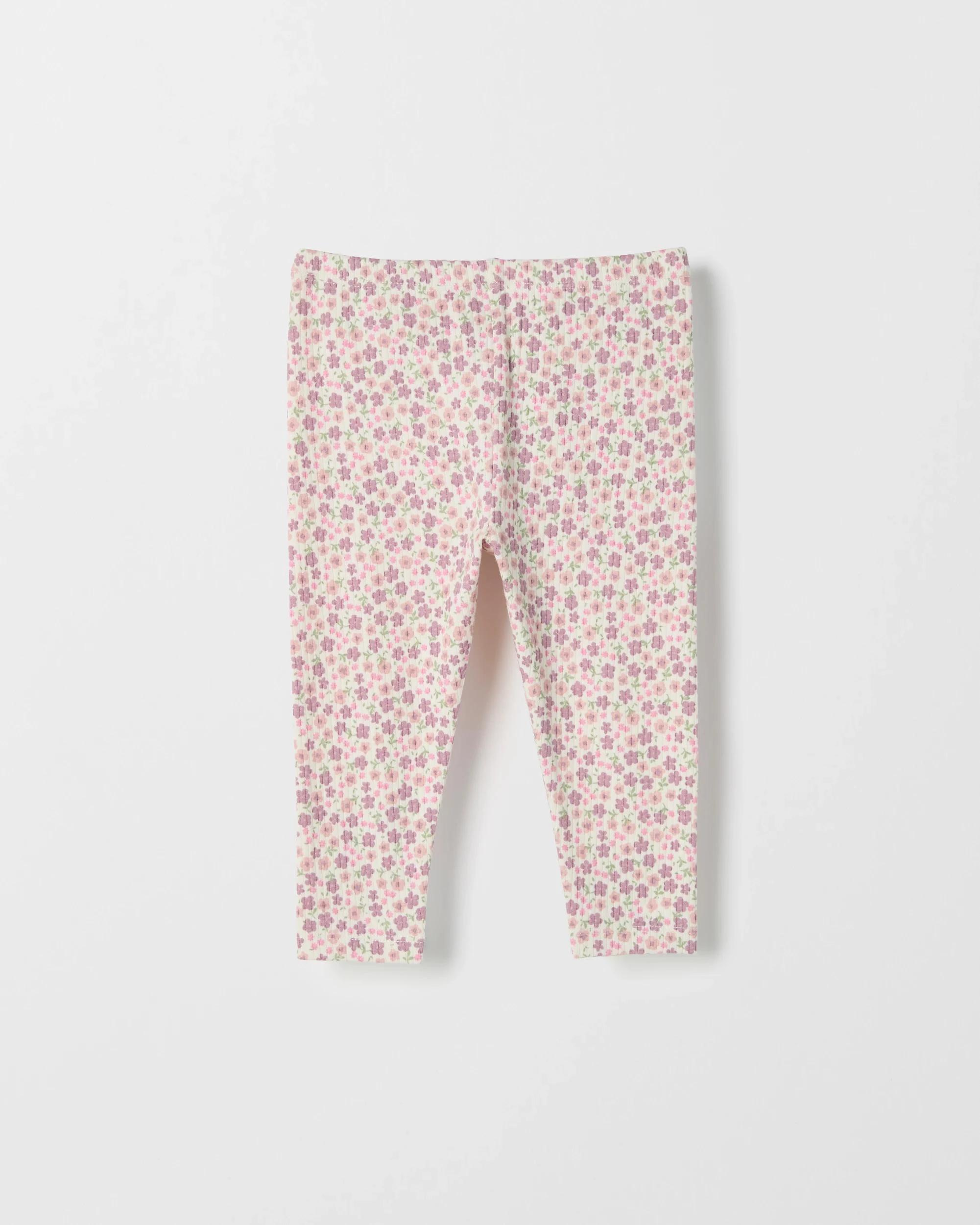 1 Target Baby Baby Organic Cotton Ribbed Leggings DITSY FLORAL, 1 of 1