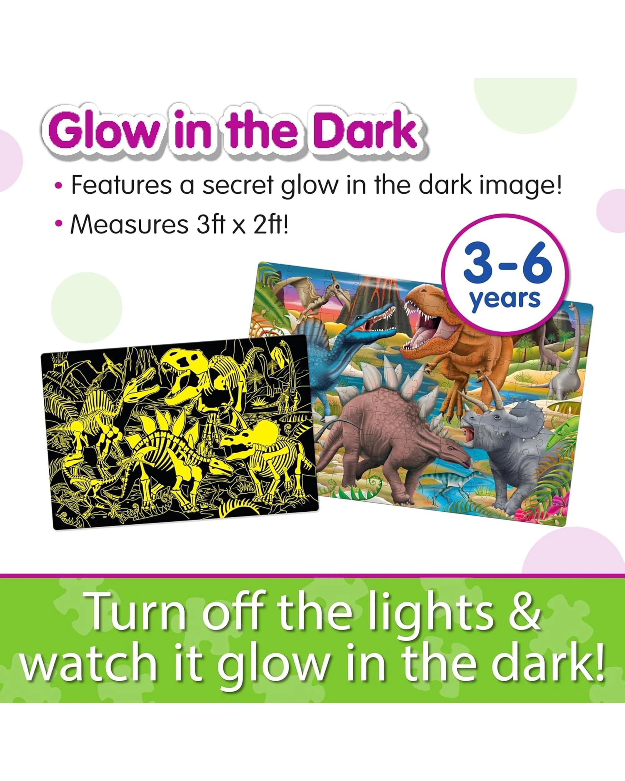 2 The Learning Journey Puzzle Doubles Glow in the Dark Dinos, 2 of 6