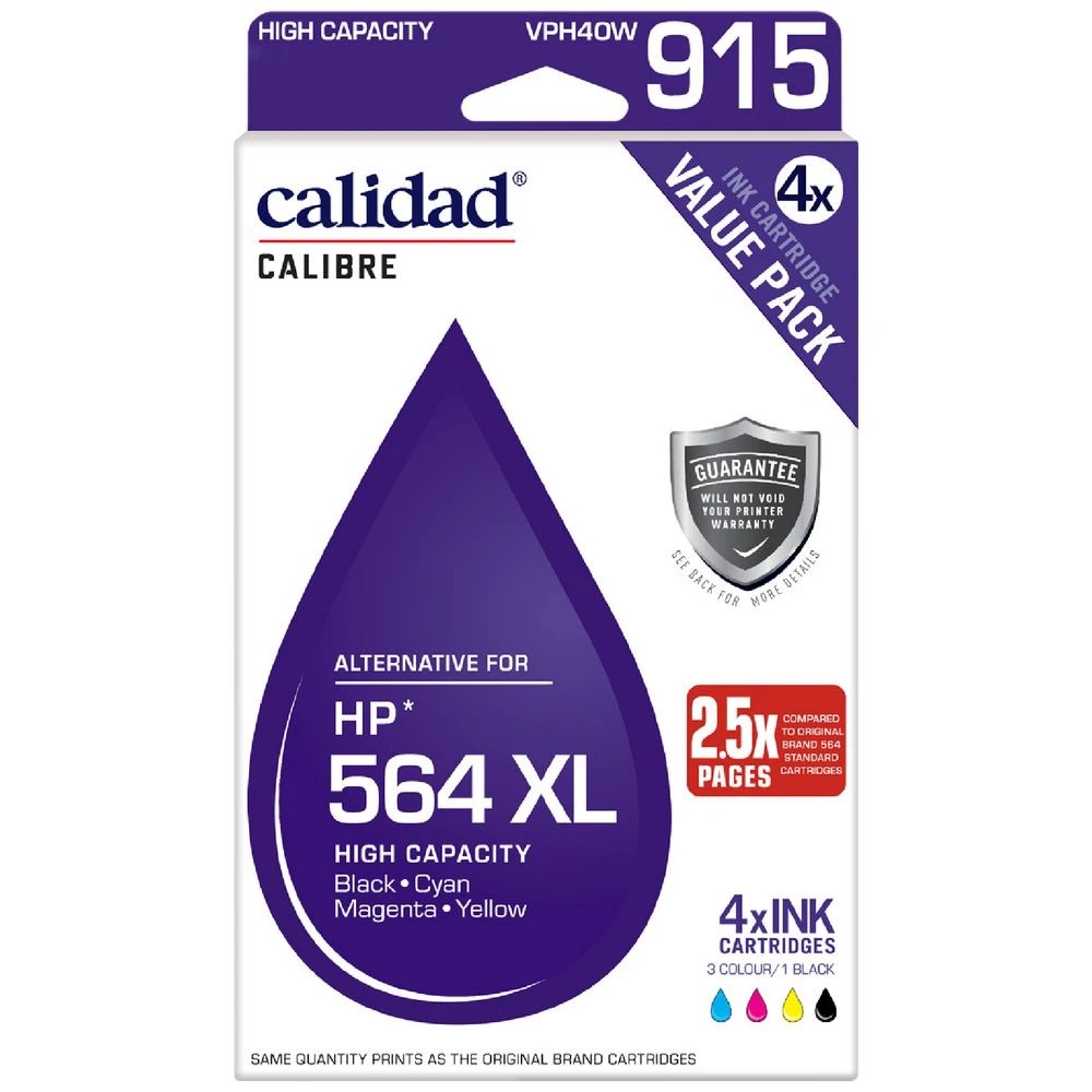 1 Calidad Compatible HP 564XL Ink Cartridges 4 Pack, 1 of 7