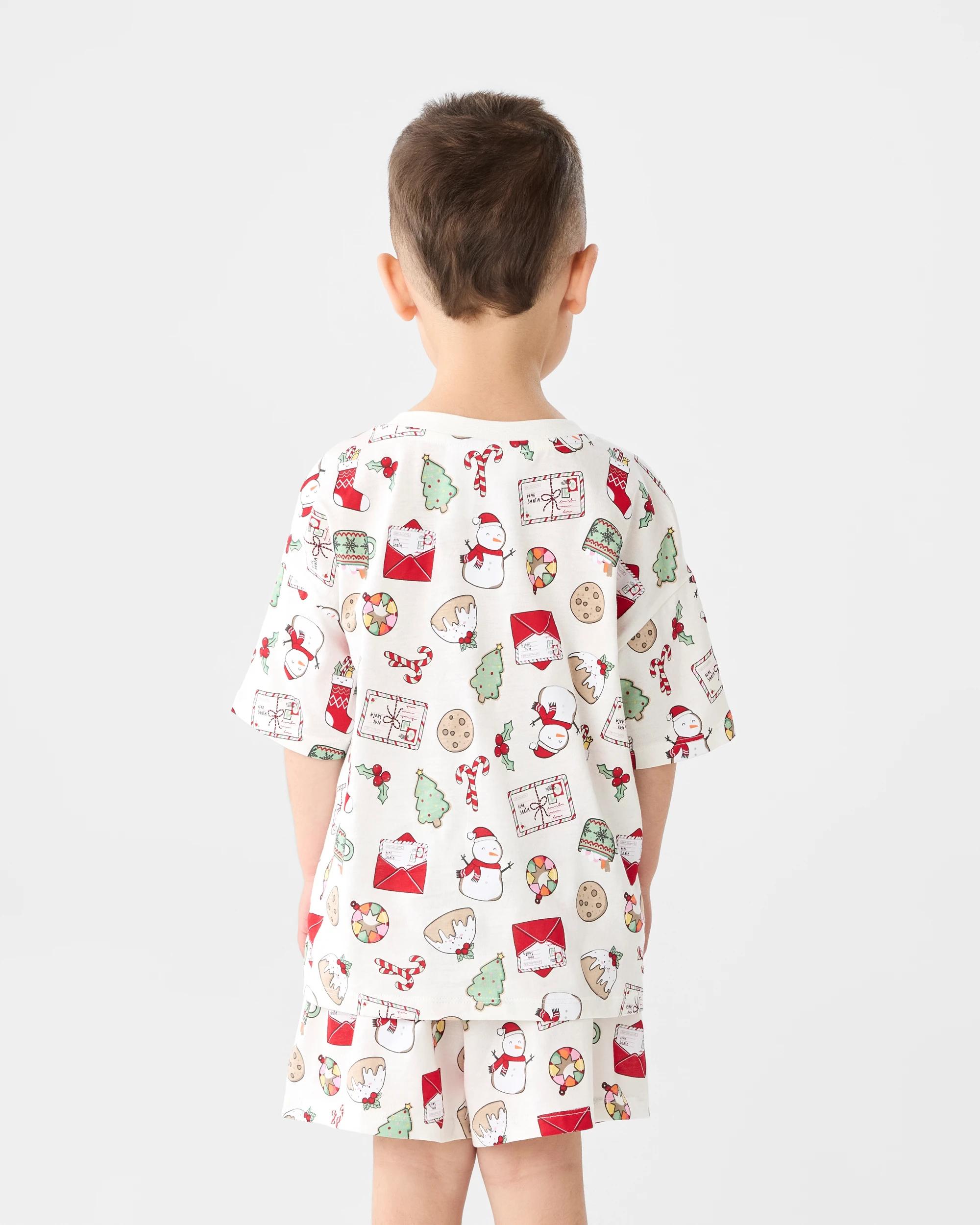 3 Family Matching Christmas Icons Wishing Tree Younger Kids Pyjama Set Xmas Icons, 3 of 10