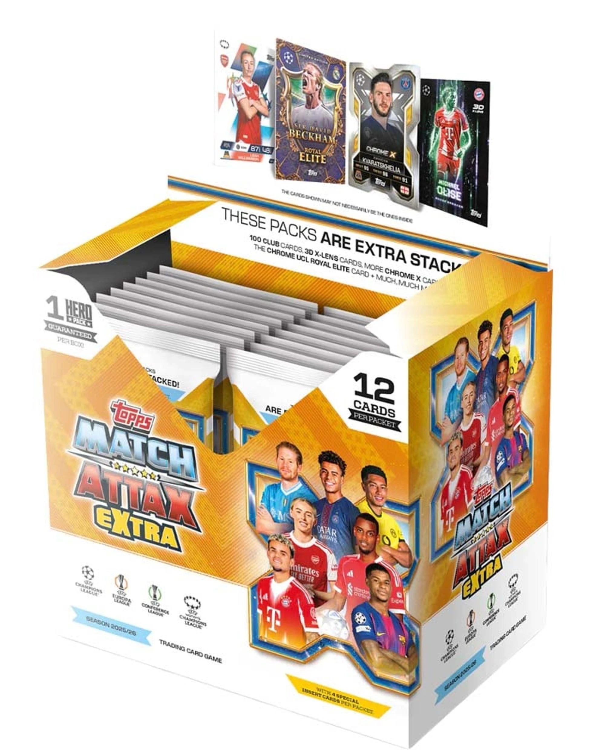 1 Topps Match Attax Extra UEFA Club Competitions 2025/2026 Edition Trading Cards Booster Box, 1 of 10