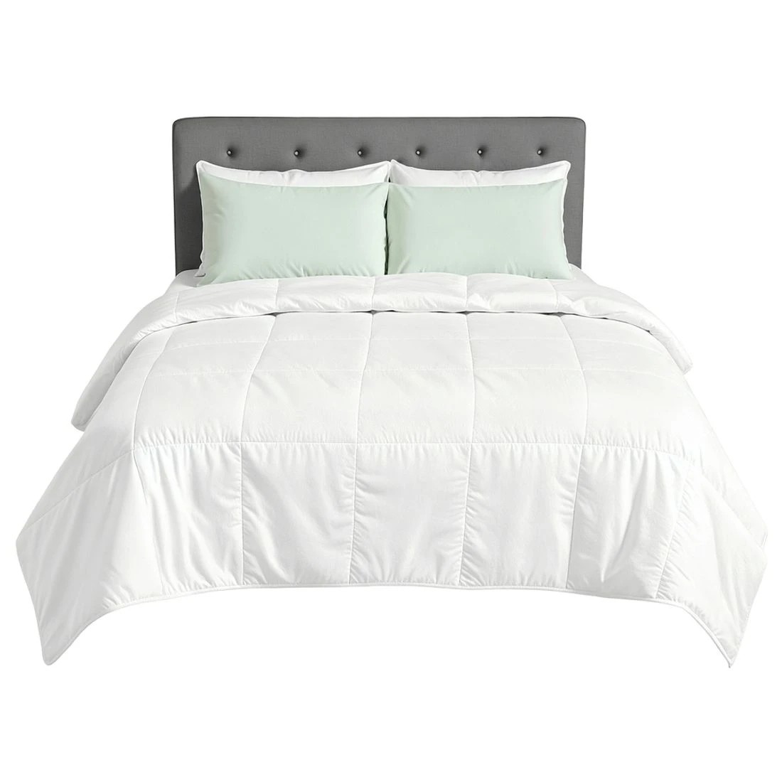 3 Giselle Bedding 200GSM Bamboo Quilt Summer Quilts All Season Doona Duvet - Queen Bed - White, 3 of 9
