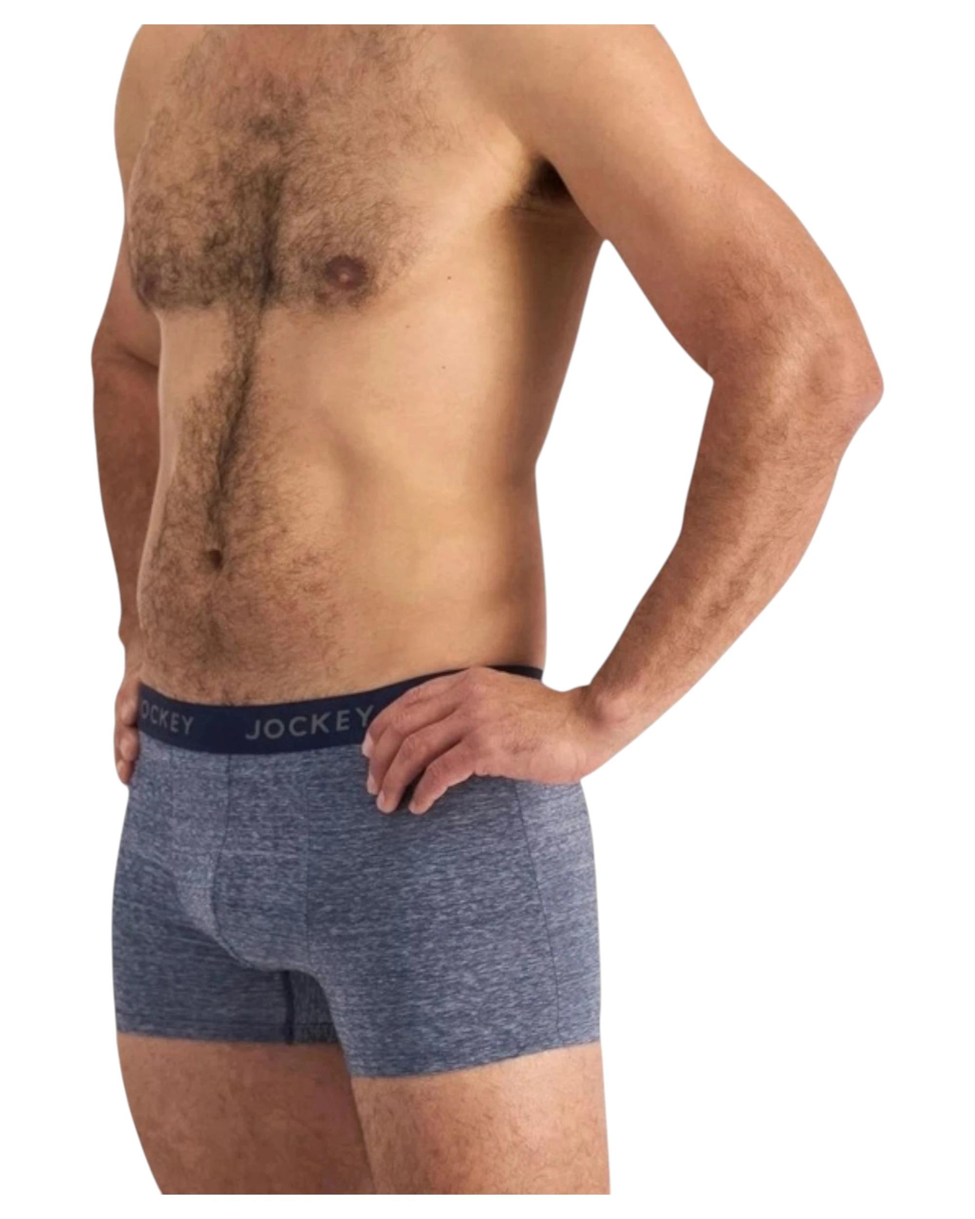 4 Jockey 2 Pack Mens Comfort Classics Microfibre Trunks Underwear NAVY MARLE, 4 of 7
