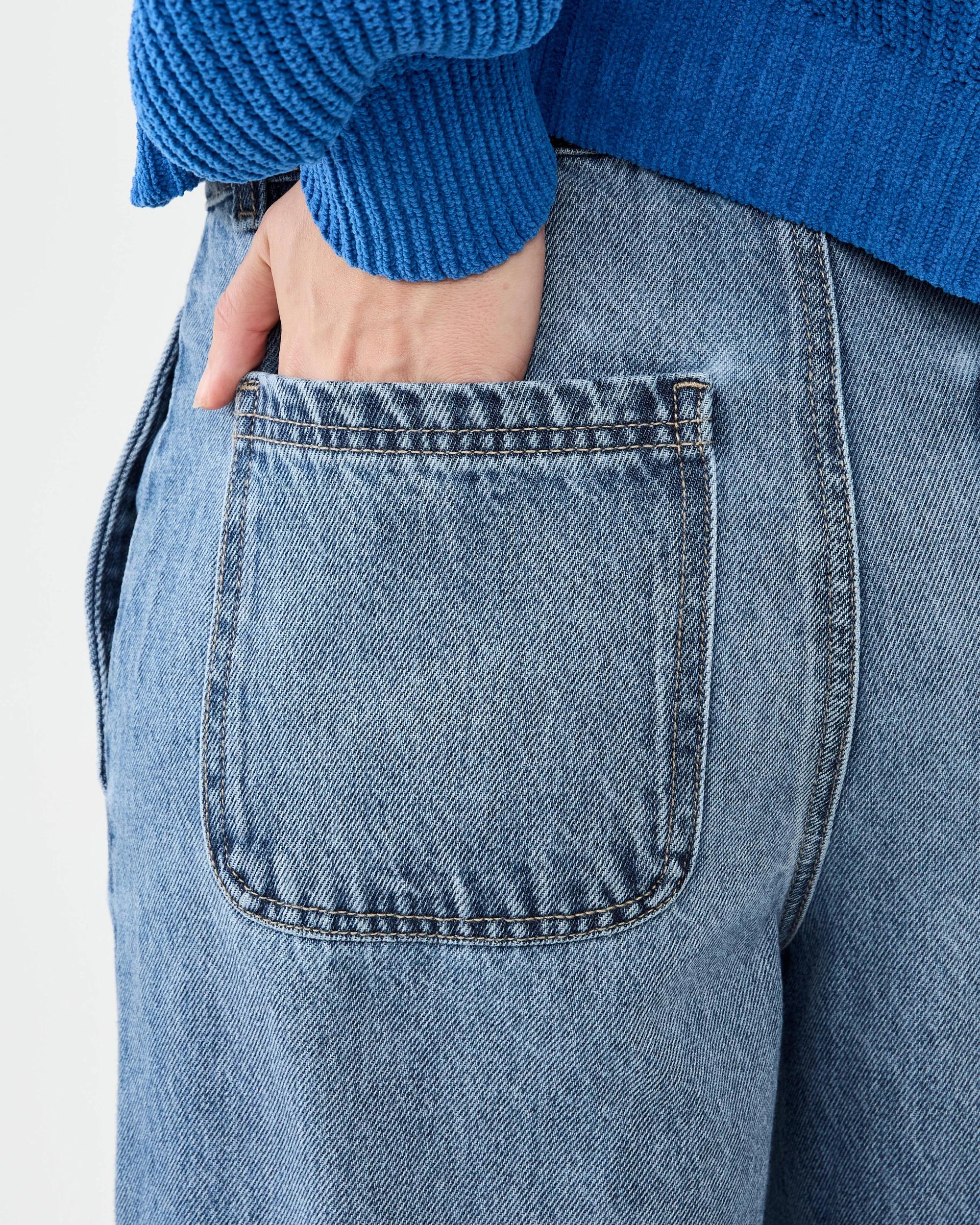 7 Wide Leg Cropped Jeans Mid Denim, 7 of 8