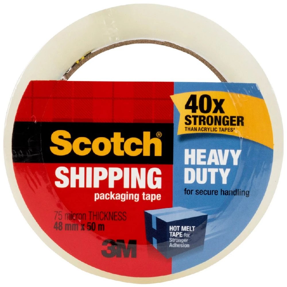 1 Scotch Heavy Duty Shipping Tape 48mm x 50m Clear, 1 of 3