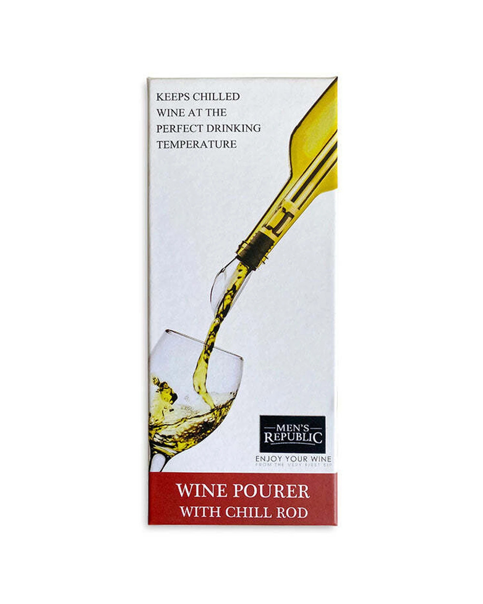 1 Mens Republic Wine Chiller Stick With Aerator And Pourer Stainless Steel - Clear, 1 of 3