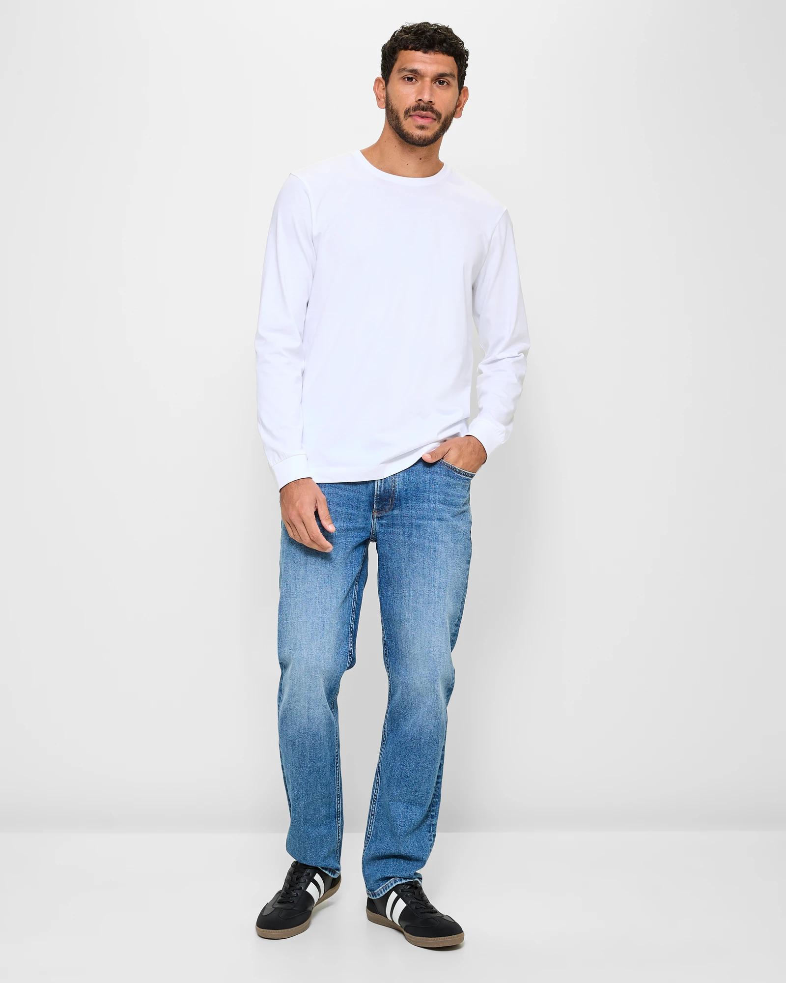 2 Target Australian Cotton Long Sleeve T-shirt WHITE, 2 of 5