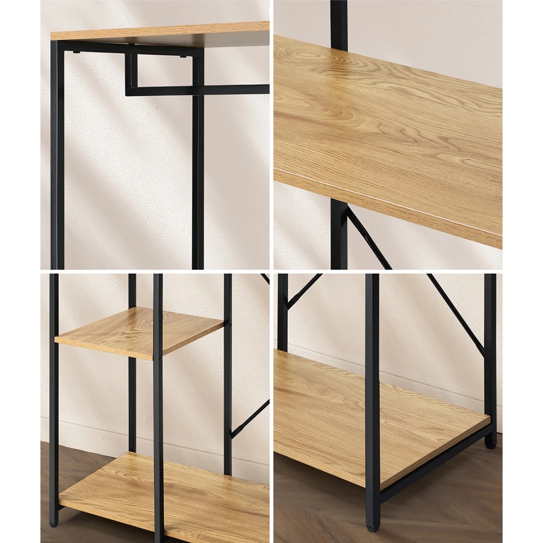 4 Oikiture Clothes Rack Large Open Wardrobe Garment Coat Hanging Rail 5 Shelves
 - Multi, 4 of 10