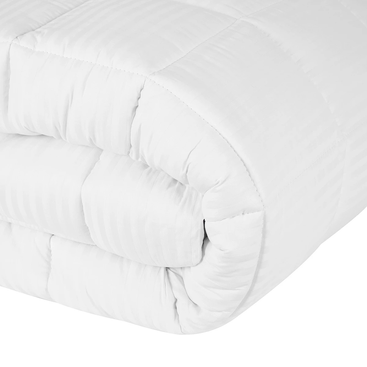 4 High Loft Mattress Topper - King Bed, White, 4 of 6