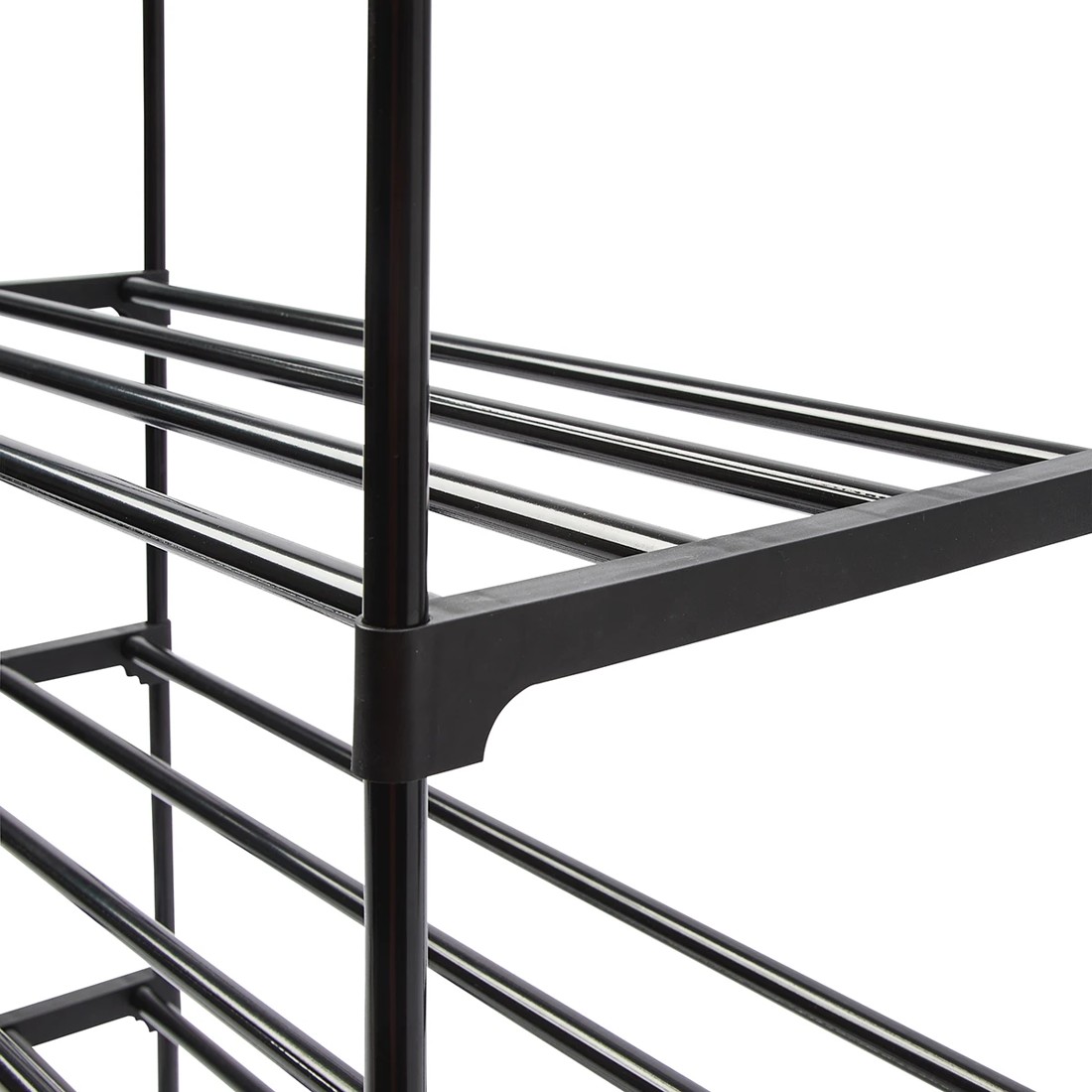 6 4 Tier Stackable Black Shoe Rack, 6 of 8