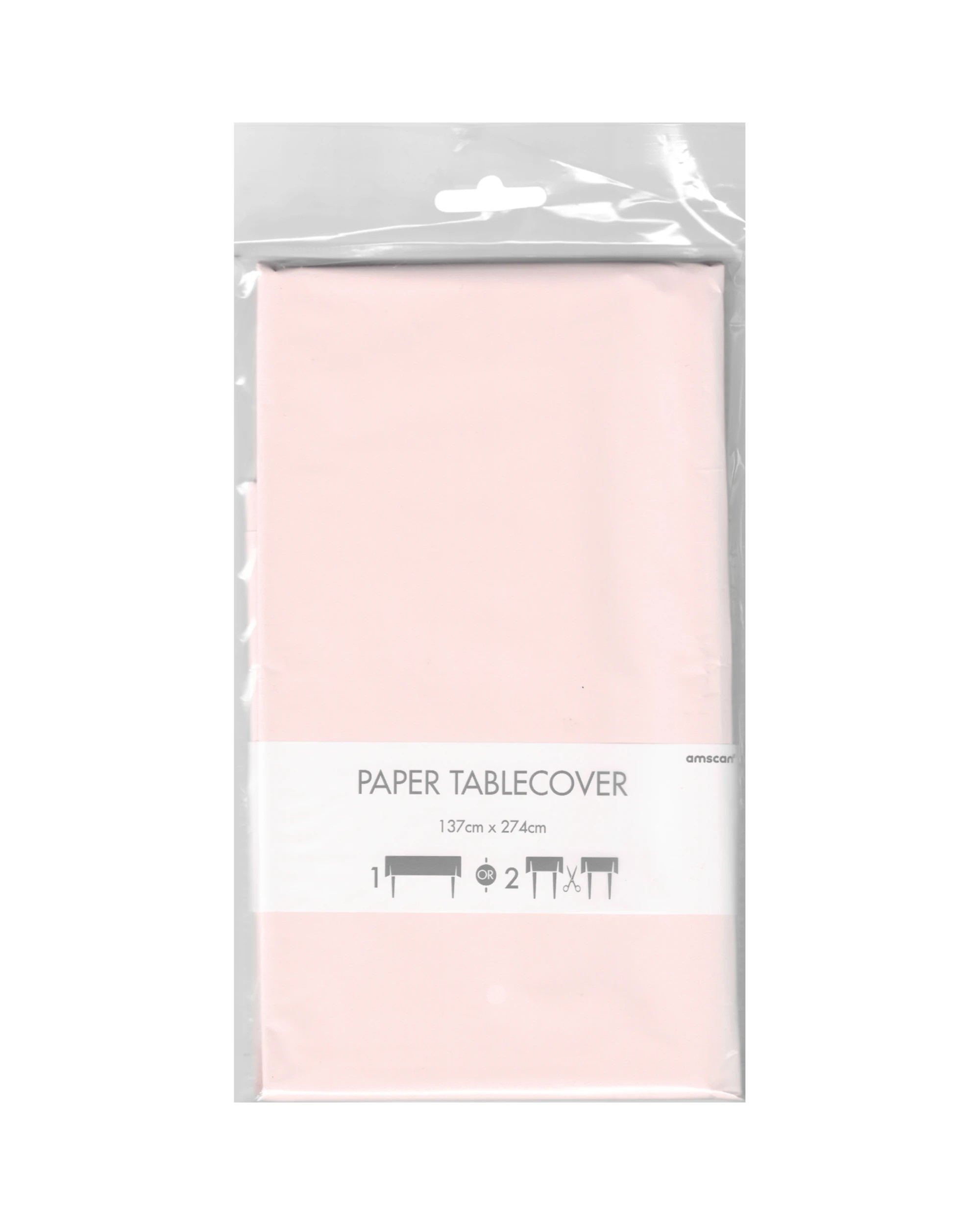 3 Amscan Rectangle Paper Tablecloth - Pastel Pink - Pastel Pink, 3 of 4