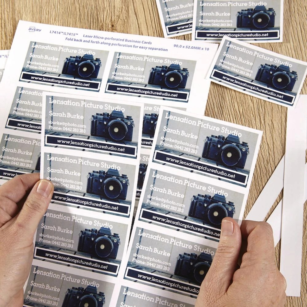 4 Avery Business Cards White 20 Sheets 10 Per Page, 4 of 5