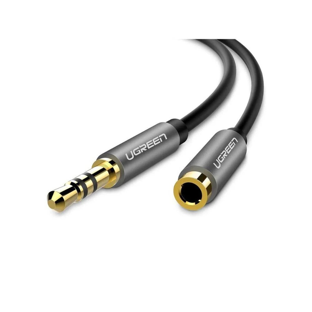 1 Ugreen 3.5mm Male to Female Audio Extension Cable – 3m Black Aluminum Alloy Tangle-Free, 1 of 1