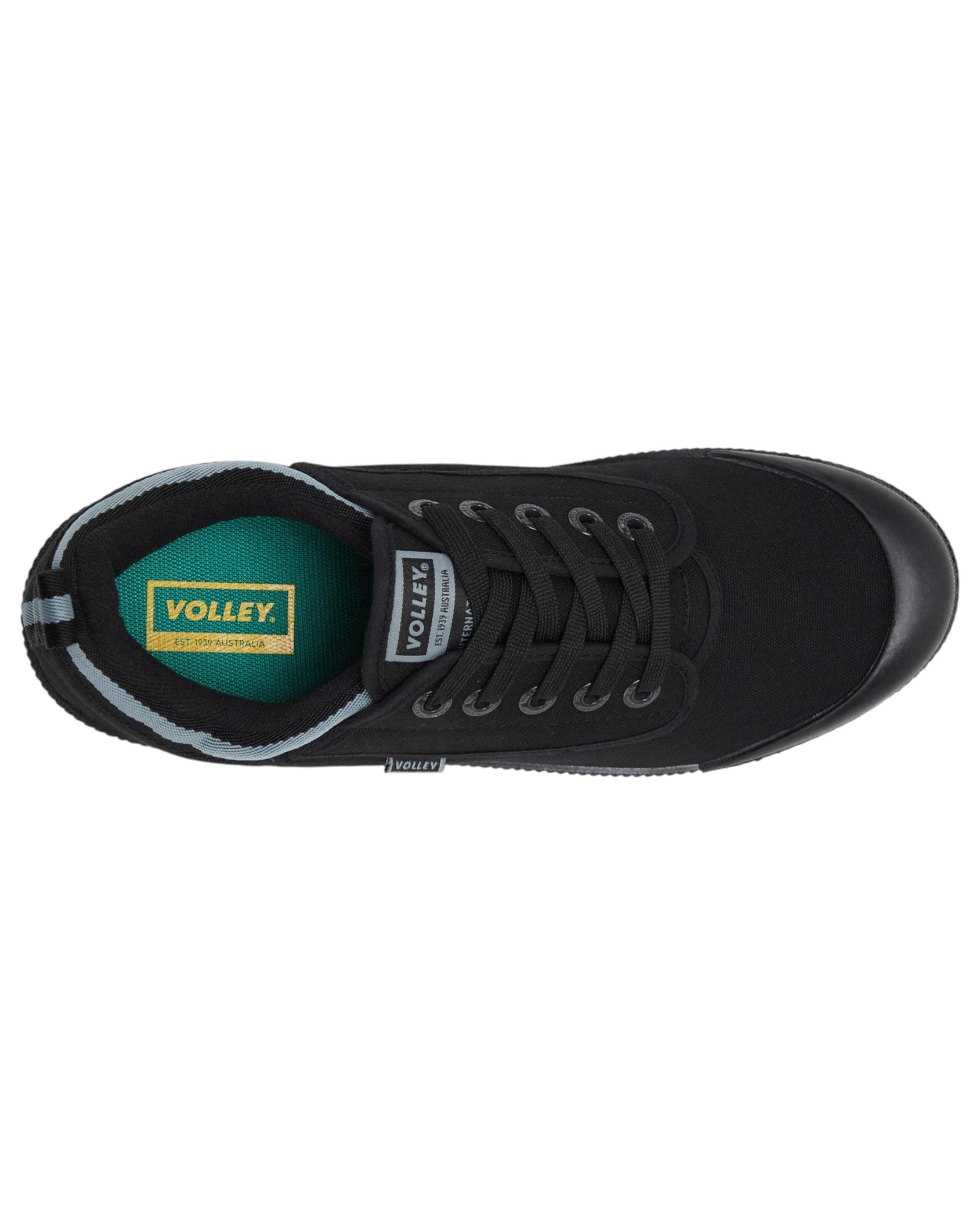 6 Volley Dunlop s International Low Canvas Casual Mens Shoes - White/Light Grey BLACK/DARK GREY INTERNATIONAL LOW, 6 of 6