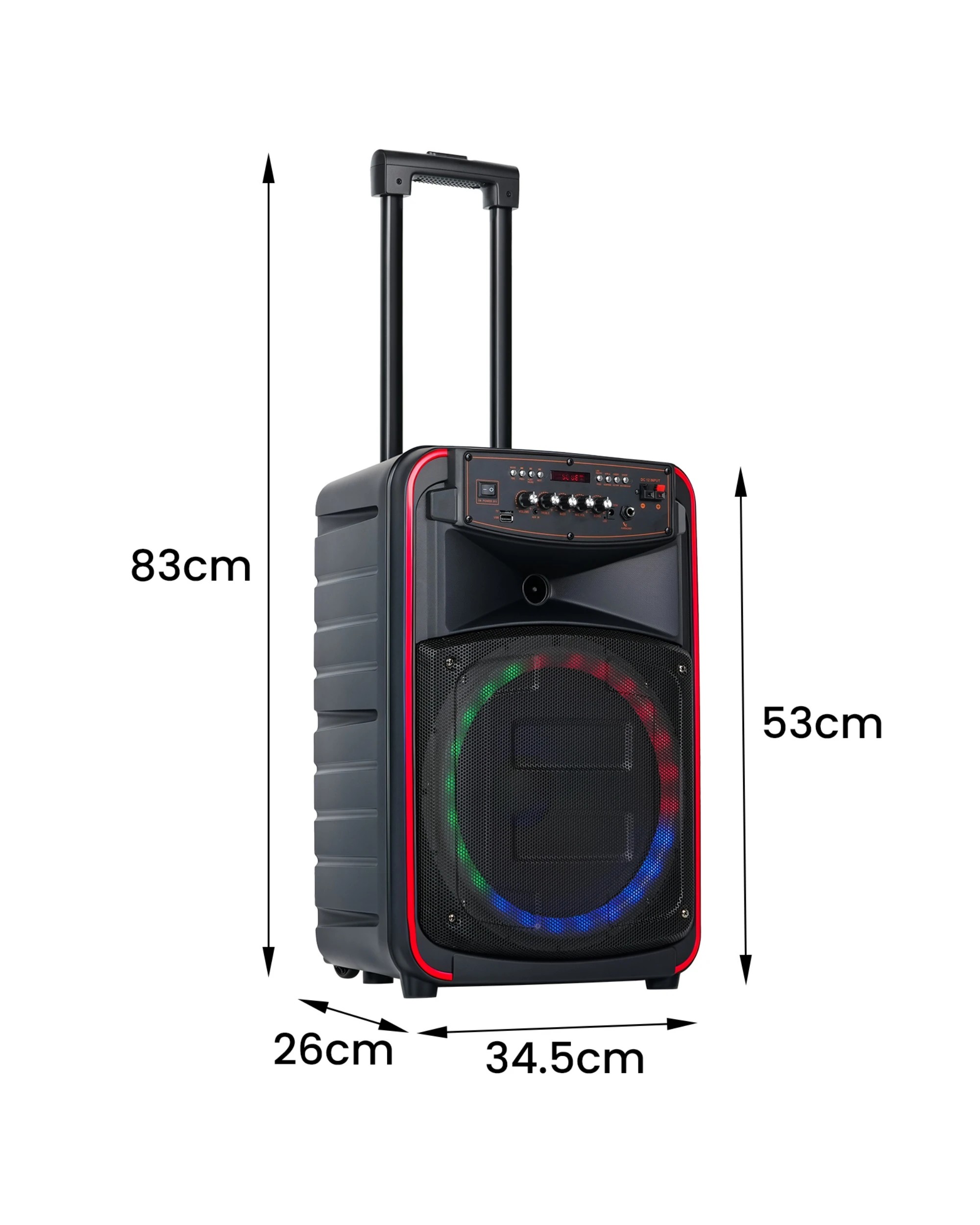 3 Advwin Portable Bluetooth Karaoke Speaker for Outdoor Home with 2 Wireless Microphones, 3 of 9