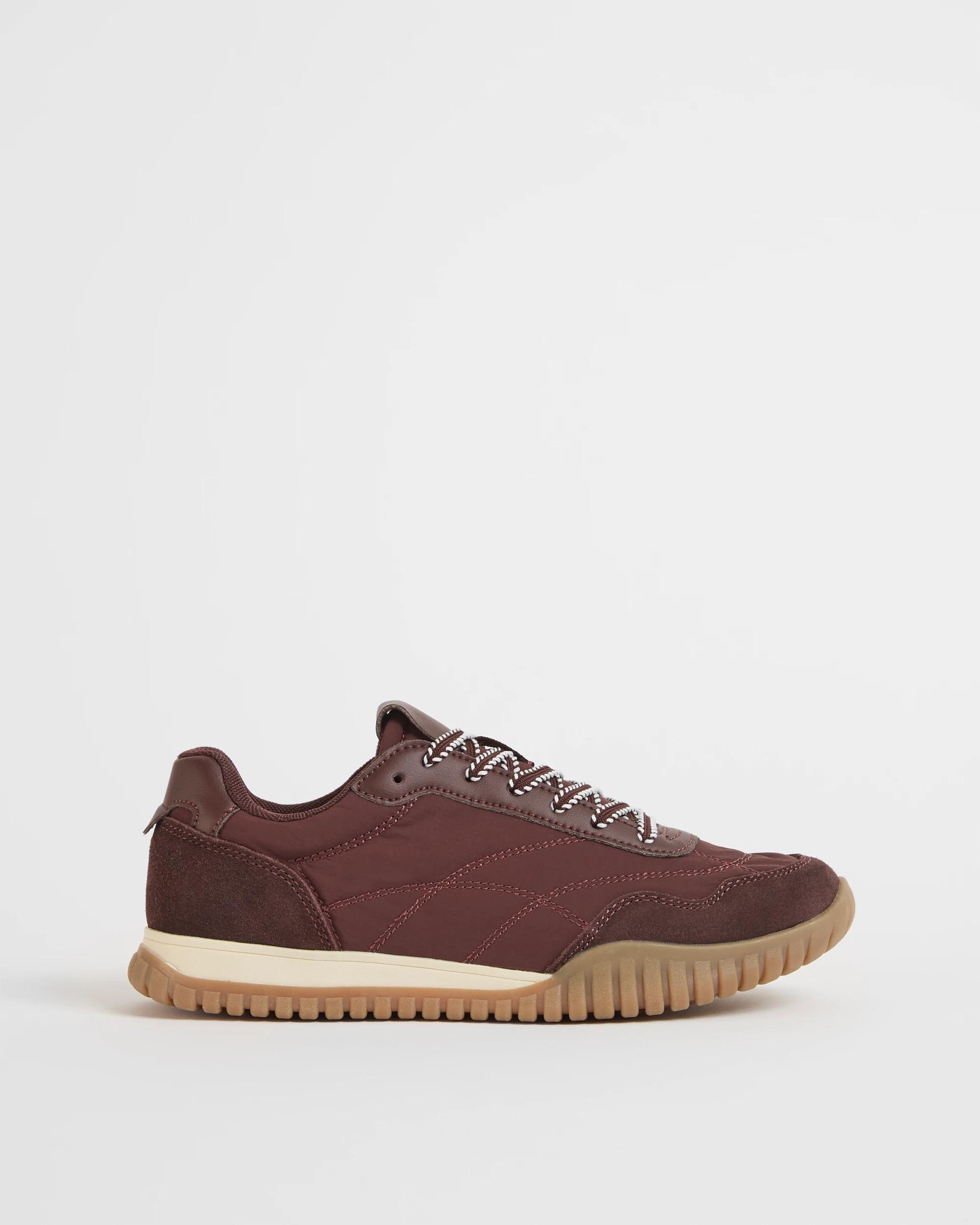 1 Target Woman Nylon Retro Sneakers - Rita BURGUNDY, 1 of 3
