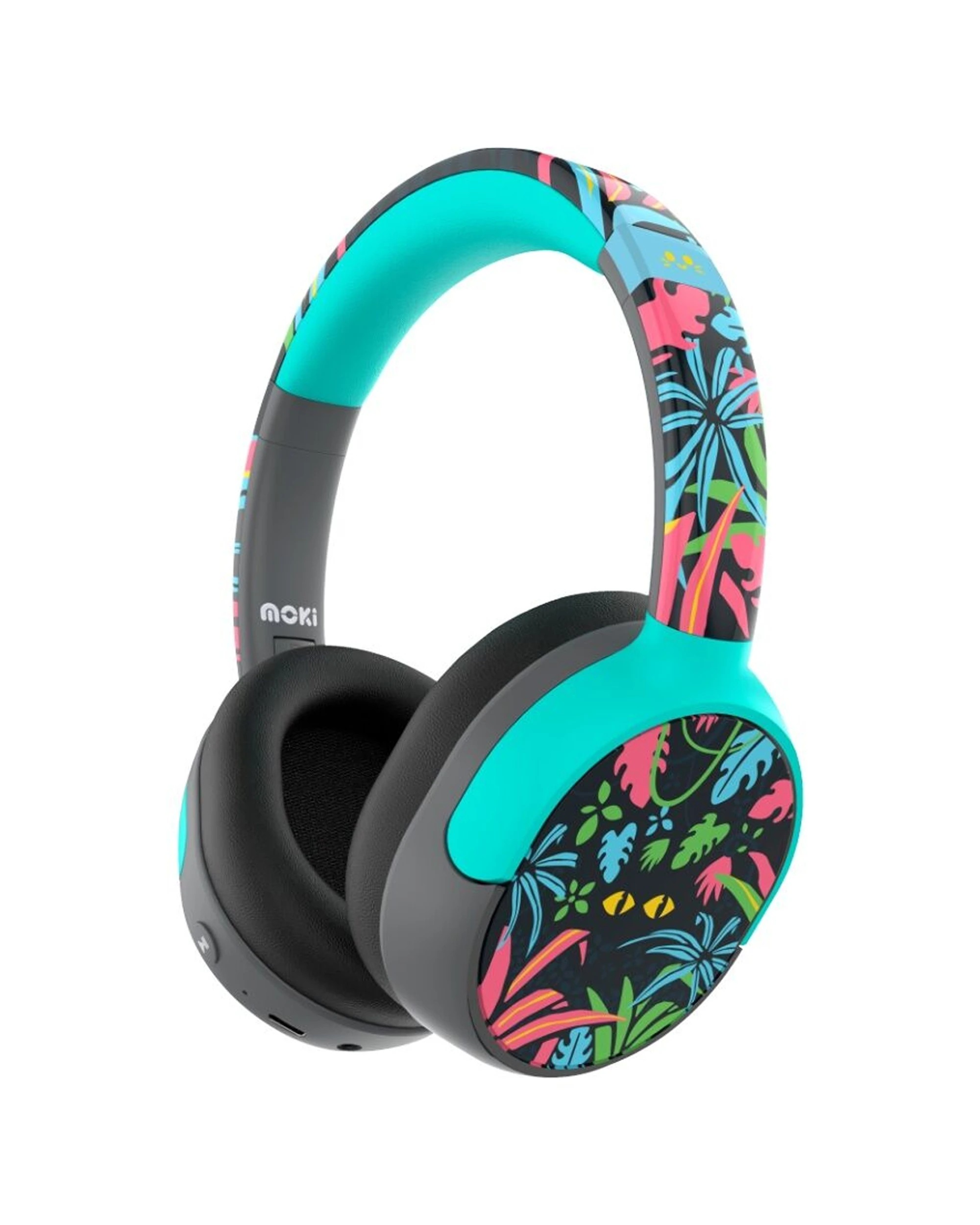 1 Moki Super Pop Wireless Bluetooth Over Ear Kids Headphones - Blue, 1 of 4