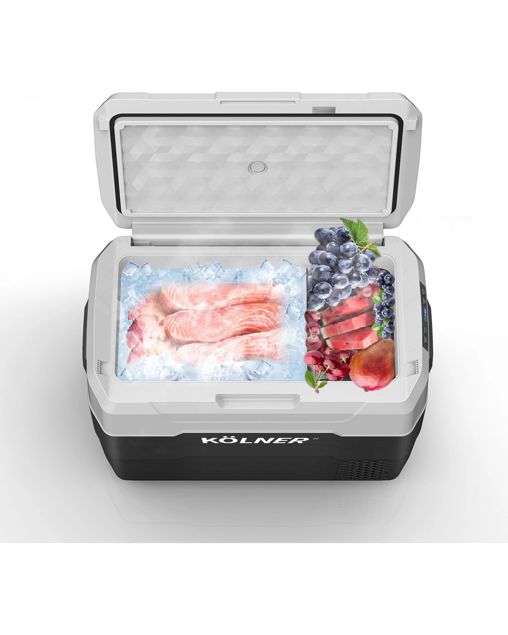 7 Kolner 40L Fridge Freezer Cooler 12v 24v 240v Camping Portable Esky Refrigerator With Trolley - Black, 7 of 9