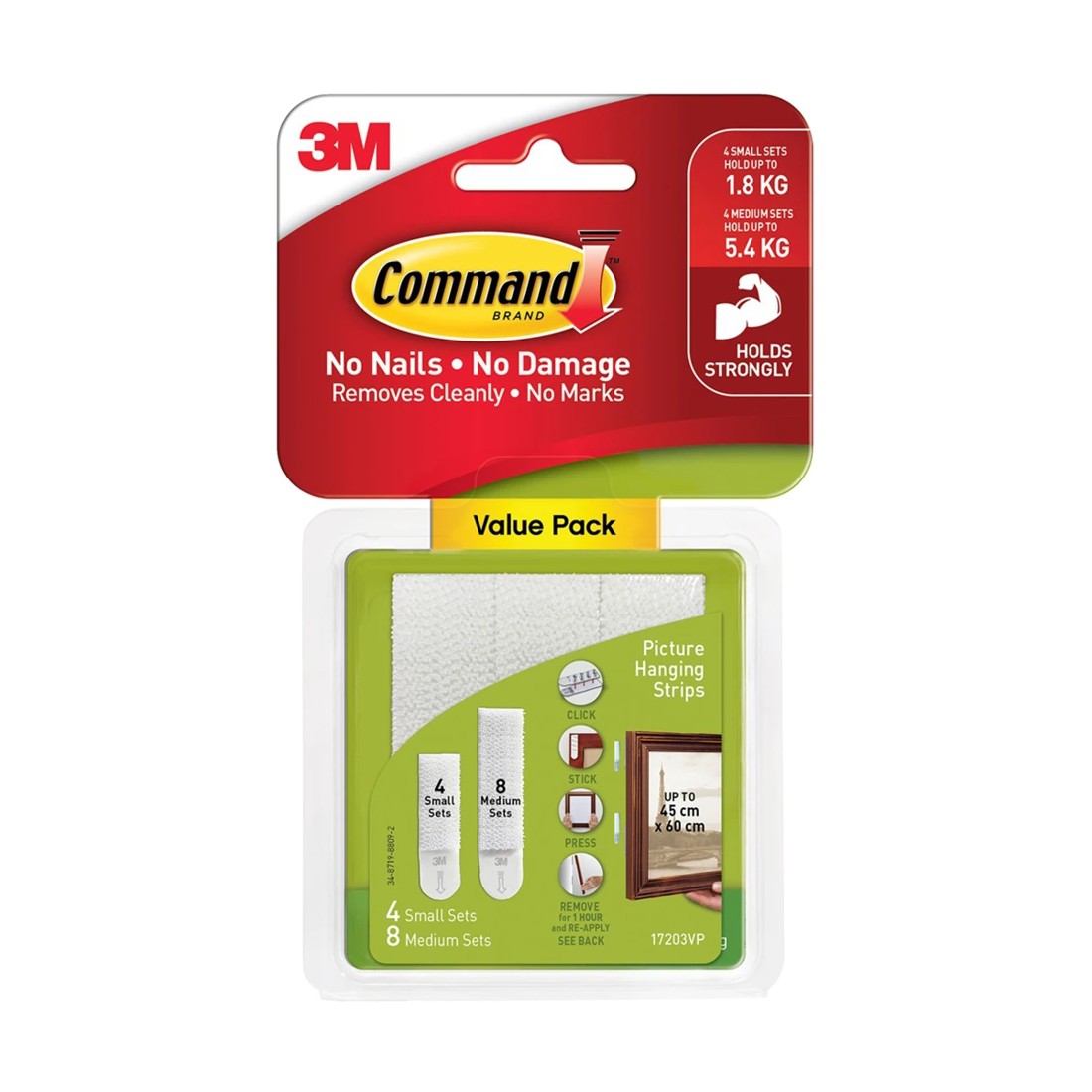 1 3M Command Picture Hanging Strips Combo Pack - Small/Medium, 1 of 6