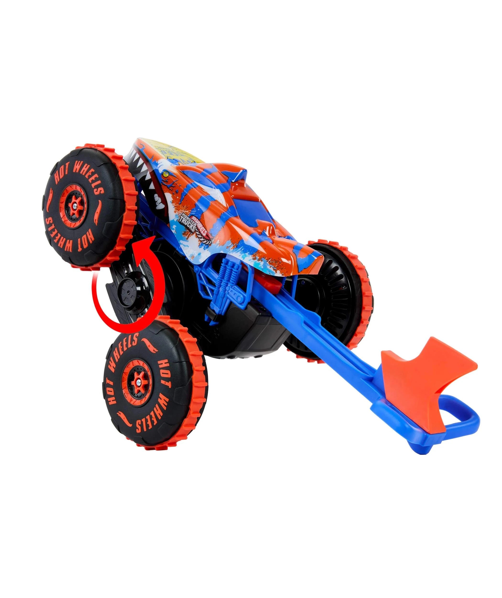 4 Mattel Hot Wheels Monster Trucks Tiger Shark Climber RC Vehicle - Multi, 4 of 6